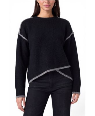Women's Crewneck Tulip-Hem Sweater