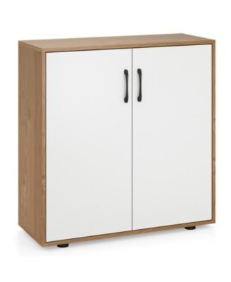 31.5 Inch Engineered Wood Coffee Bar Cabinet with 5-Position Adjustable Shelf