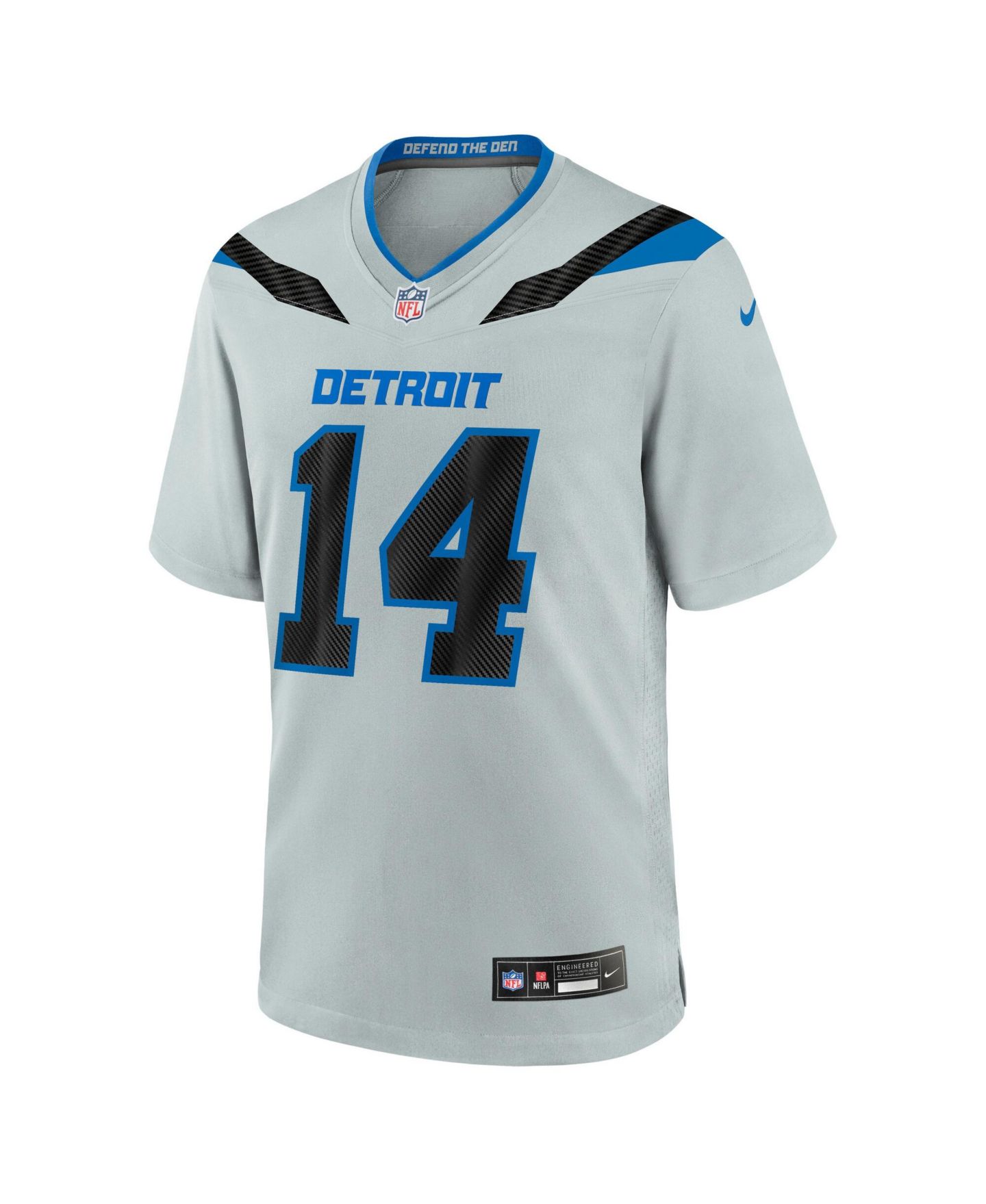 Мужской топ Nike Amon-Ra St. Brown Silver Detroit Lions 2026 Rivalries Collection Game Jersey — фото 2