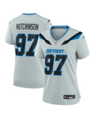Women's Aidan Hutchinson Silver Detroit Lions 2026 Rivalries Collection Game Jersey