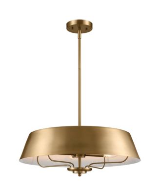 Luella 22" Wide Brushed Natural Brass Modern Pendant