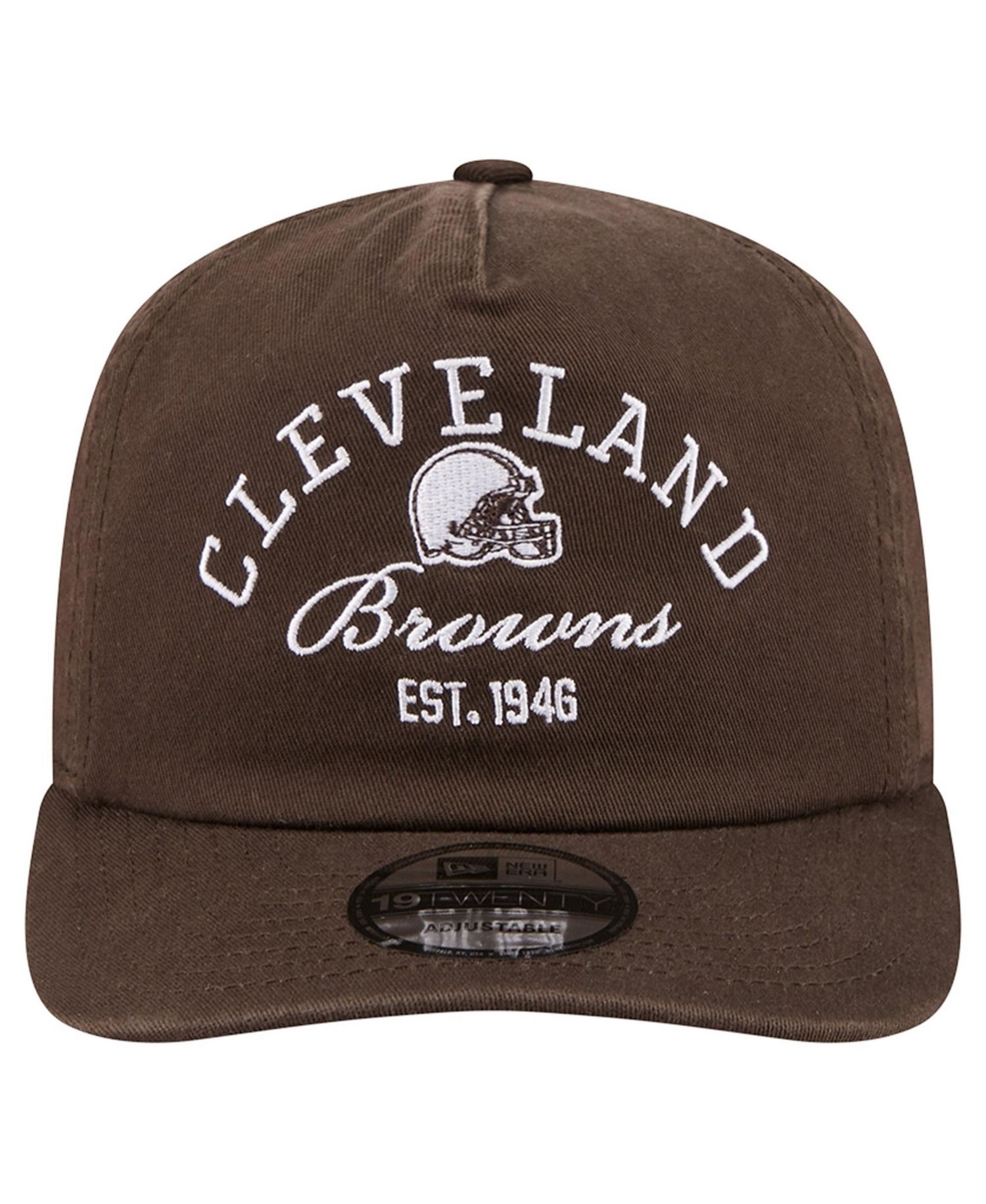 Men's Brown Cleveland Browns Stacked 19TWENTY Adjustable Hat