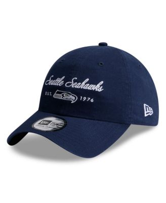 Women's College Navy Seattle Seahawks Script Casual Classic Adjustable Hat