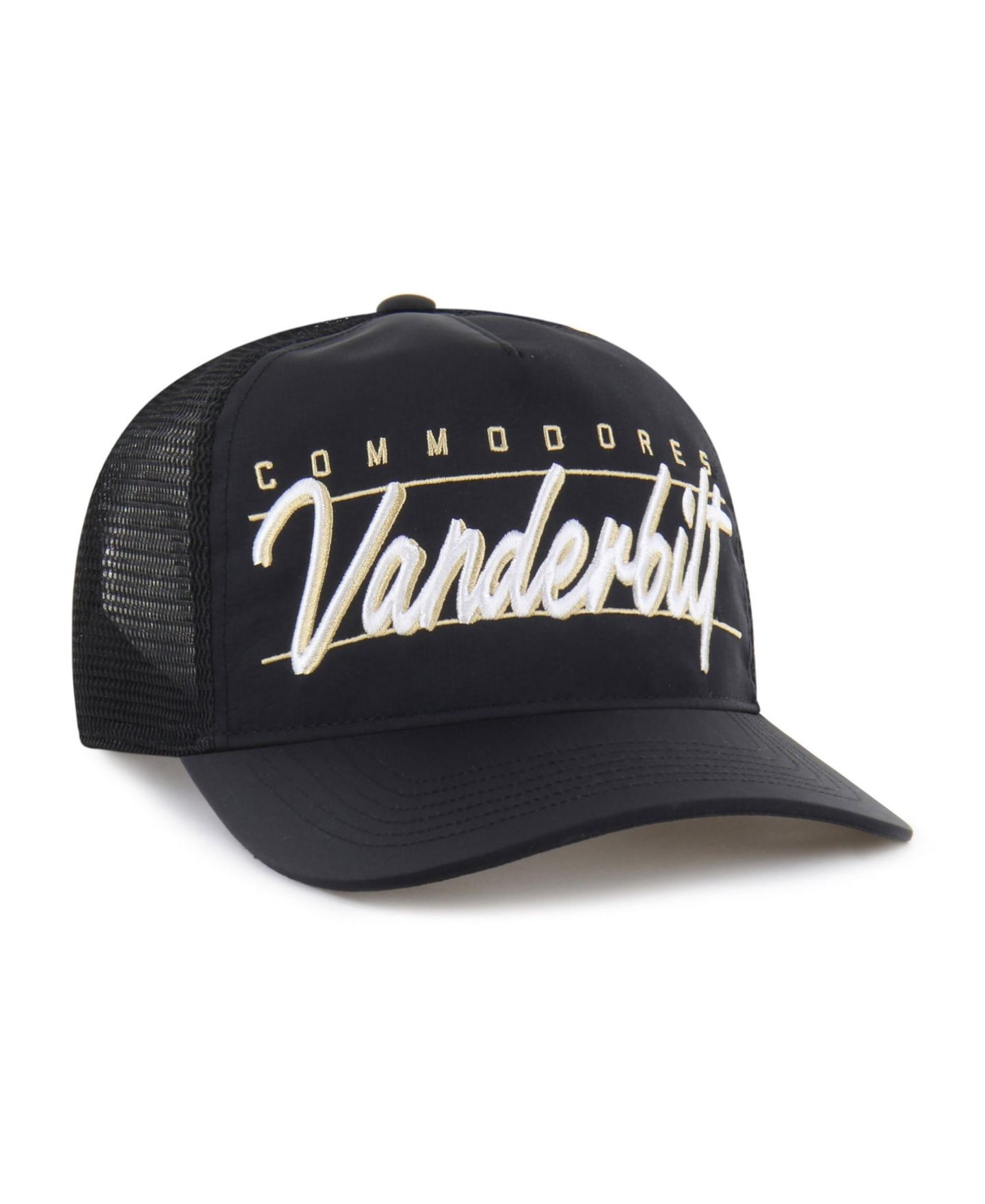 Кепка '47 Brand Black Vanderbilt Commodores brrr° Condor Mesh Hitch Adjustable Hat — фото 3