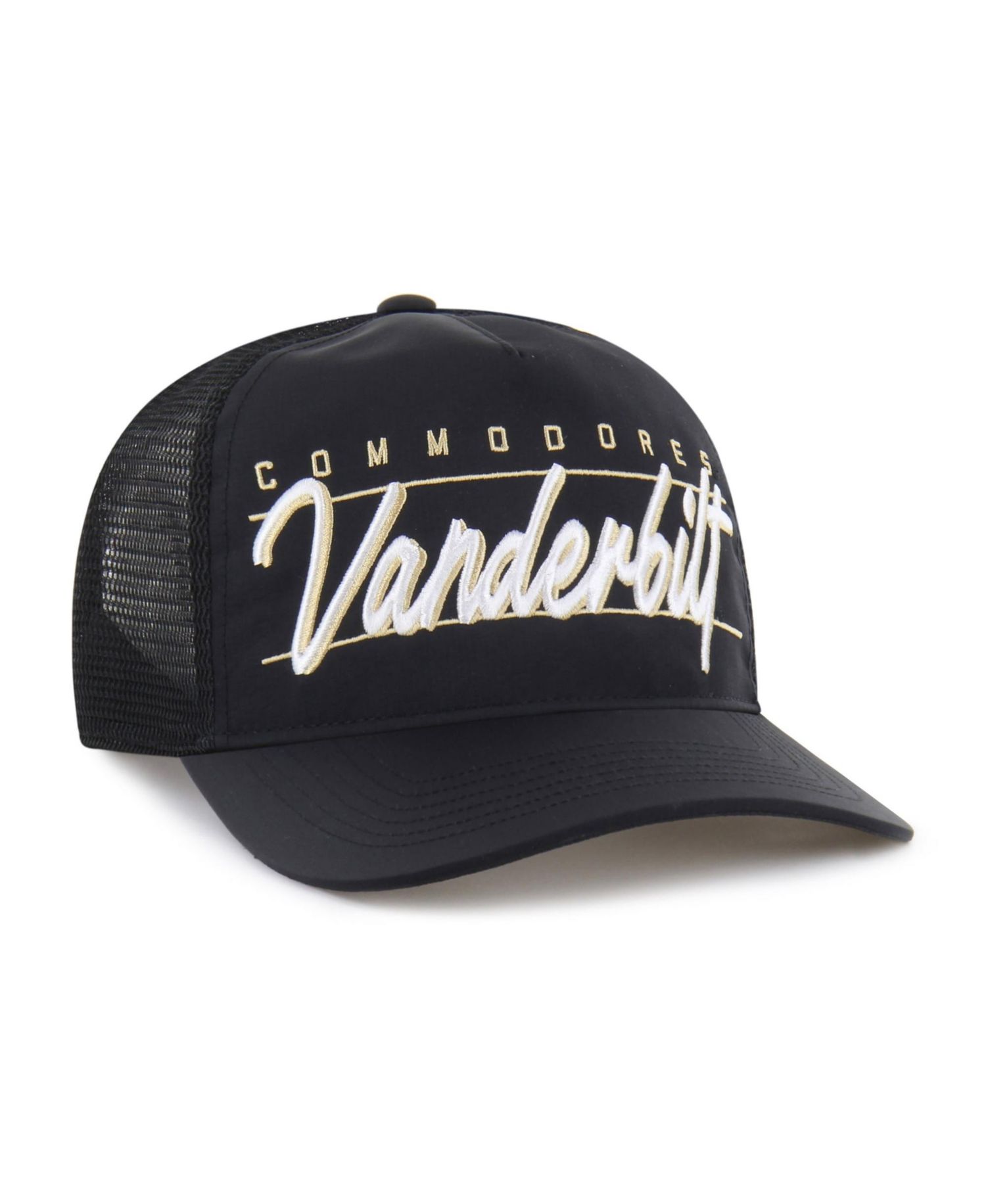 Men's and Women's '47 Black Vanderbilt Commodores brrr&deg; Condor Mesh Hitch Adjustable Hat