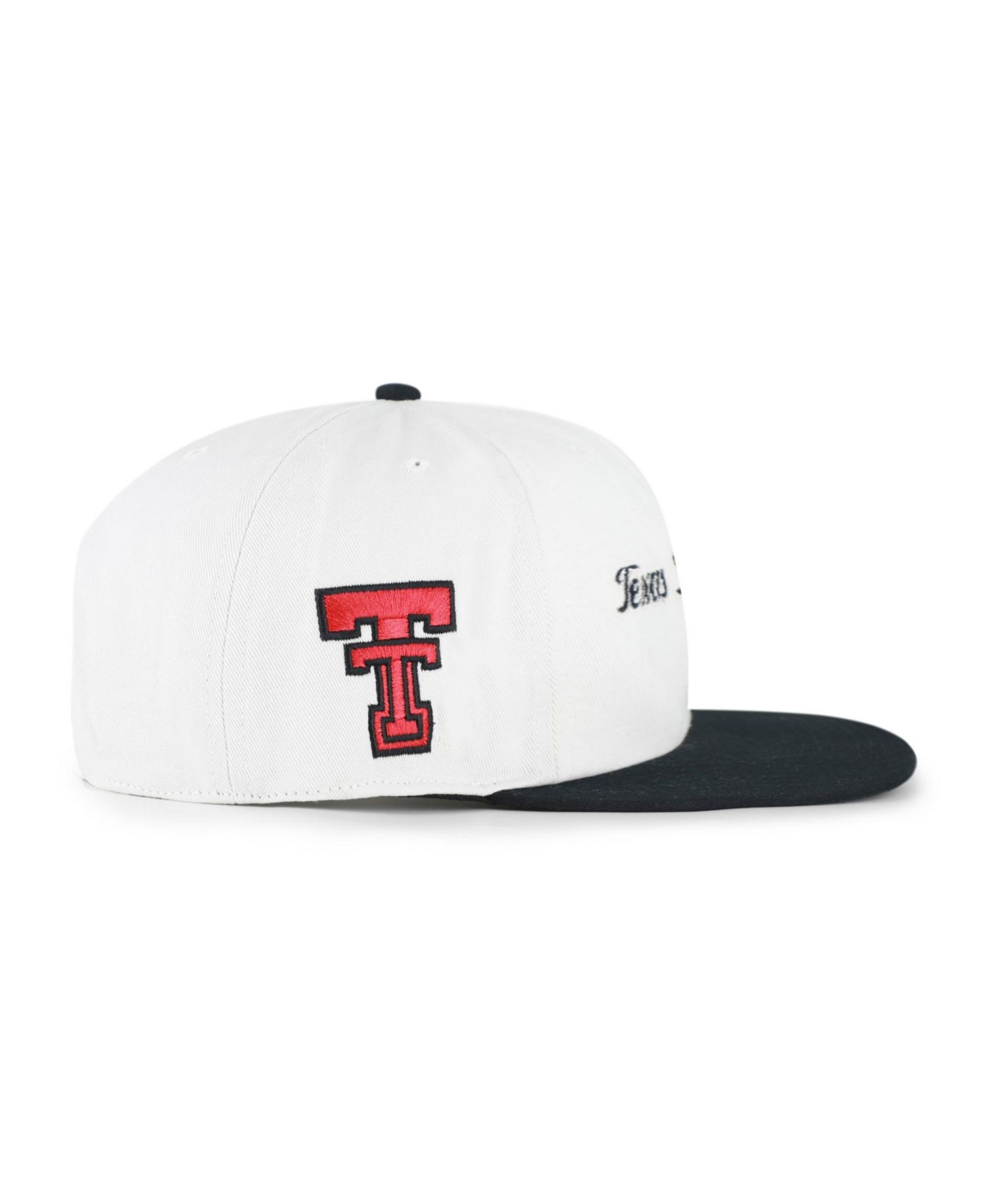 Men's '47 White/Red Texas Tech Red Raiders Script Stack Relaxed Captain Adjustable Hat