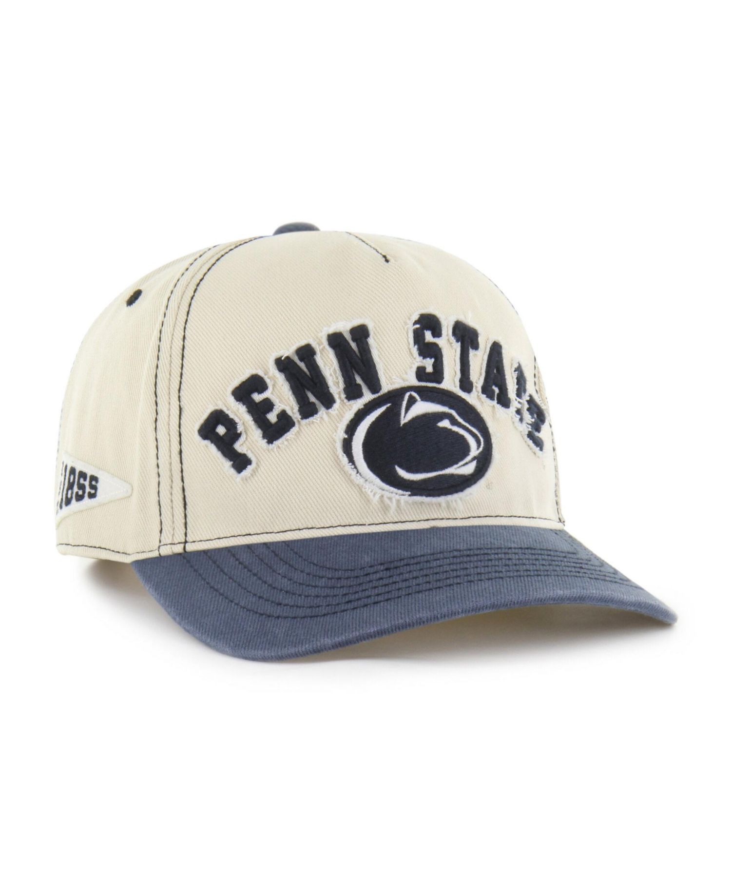 Men's and Women's '47 Tan/Navy Penn State Nittany Lions Well-Worn Calderwood Hitch Adjustable Hat