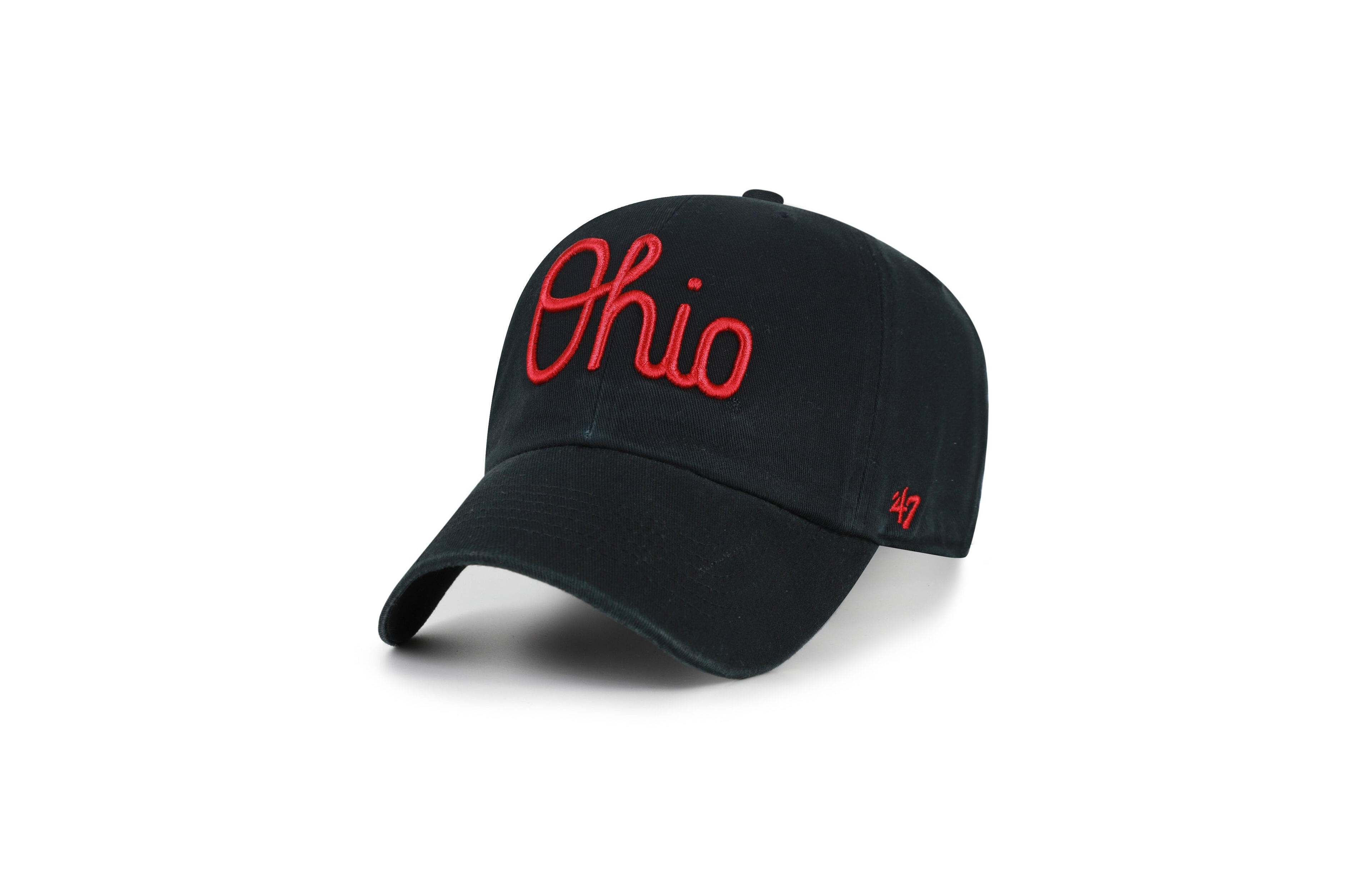 '47 Brand Men's Black Ohio State Buckeyes Vault Clean Up Adjustable Hat