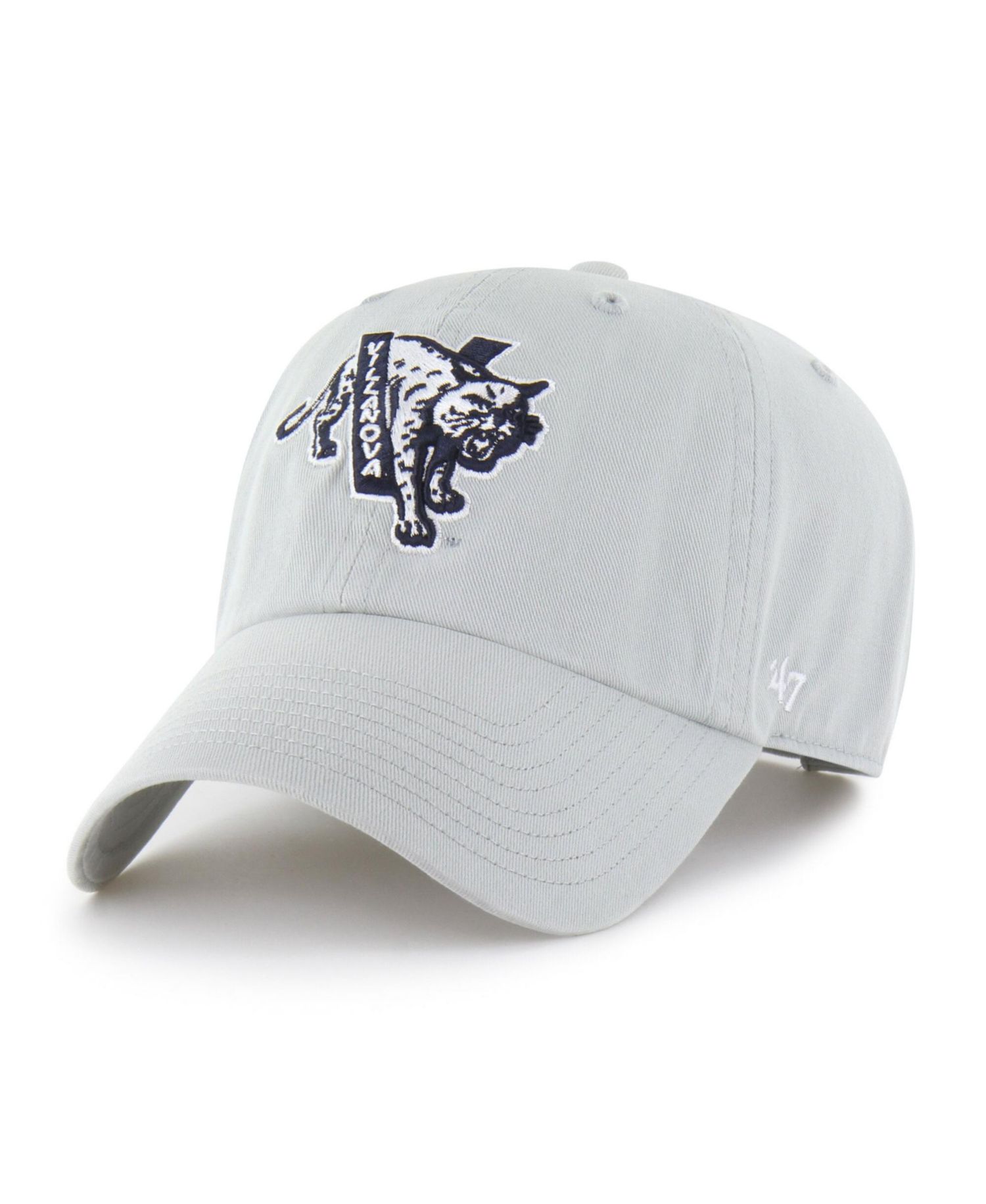 Men's '47 Gray Villanova Wildcats Vault Clean Up Adjustable Hat