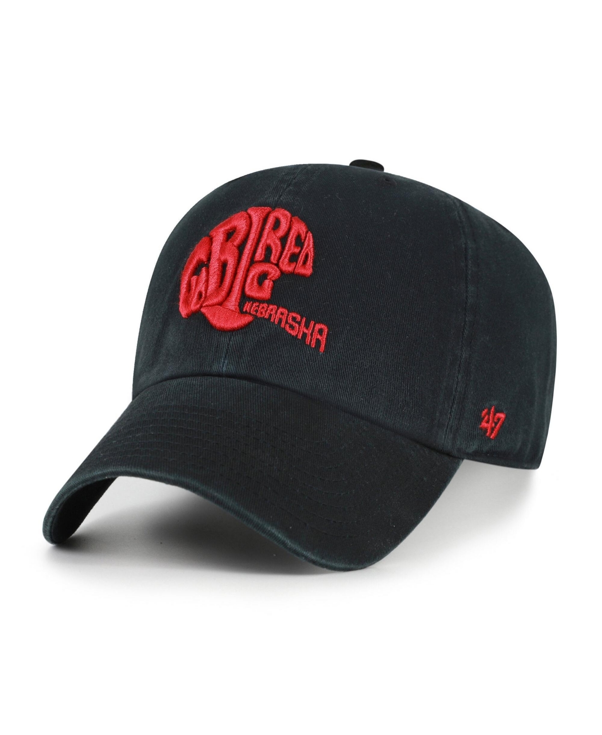 '47 Brand Men's Black Nebraska Huskers Vault Clean Up Adjustable Hat