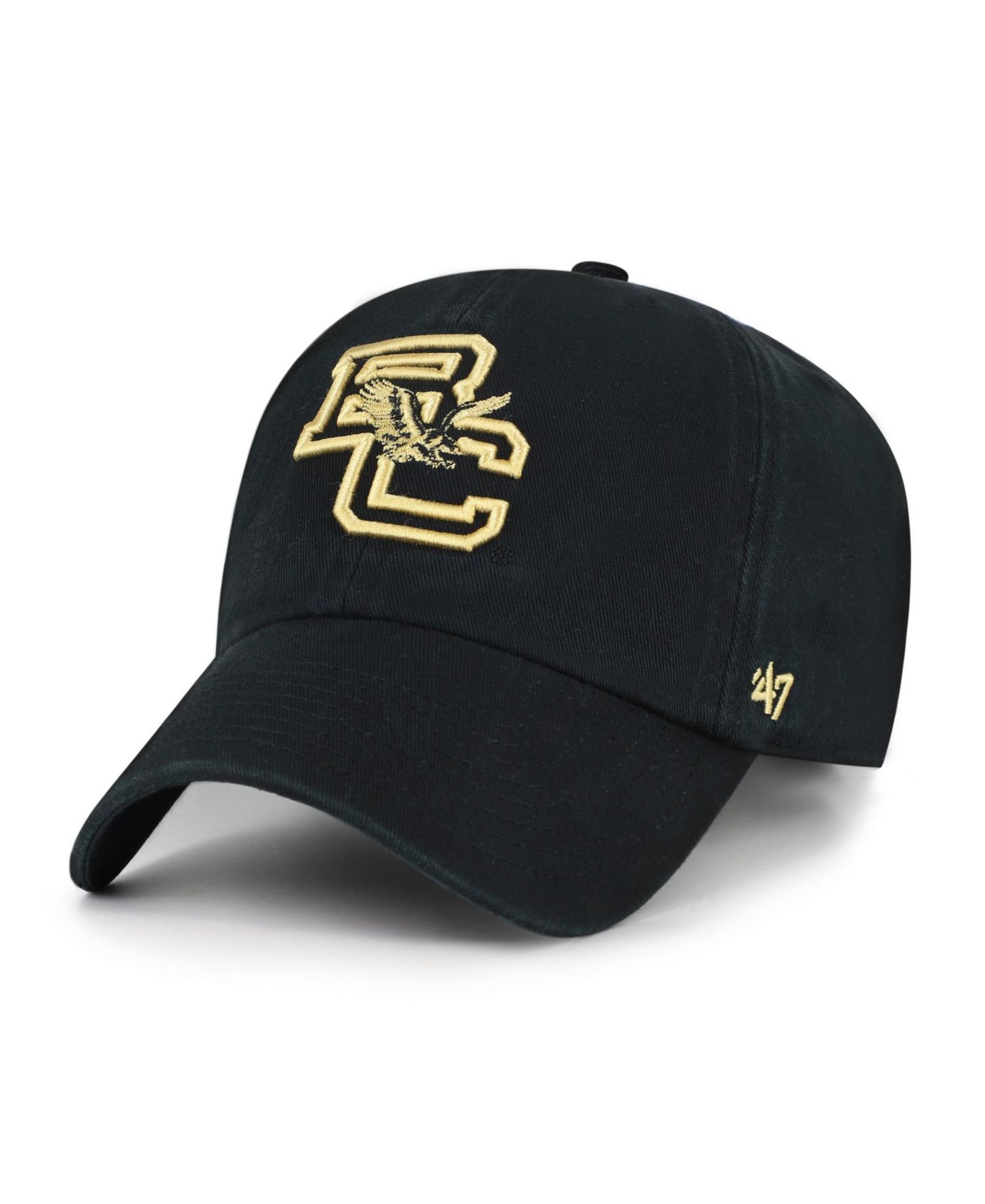 Men's '47 Black Boston College Eagles Vault Clean Up Adjustable Hat