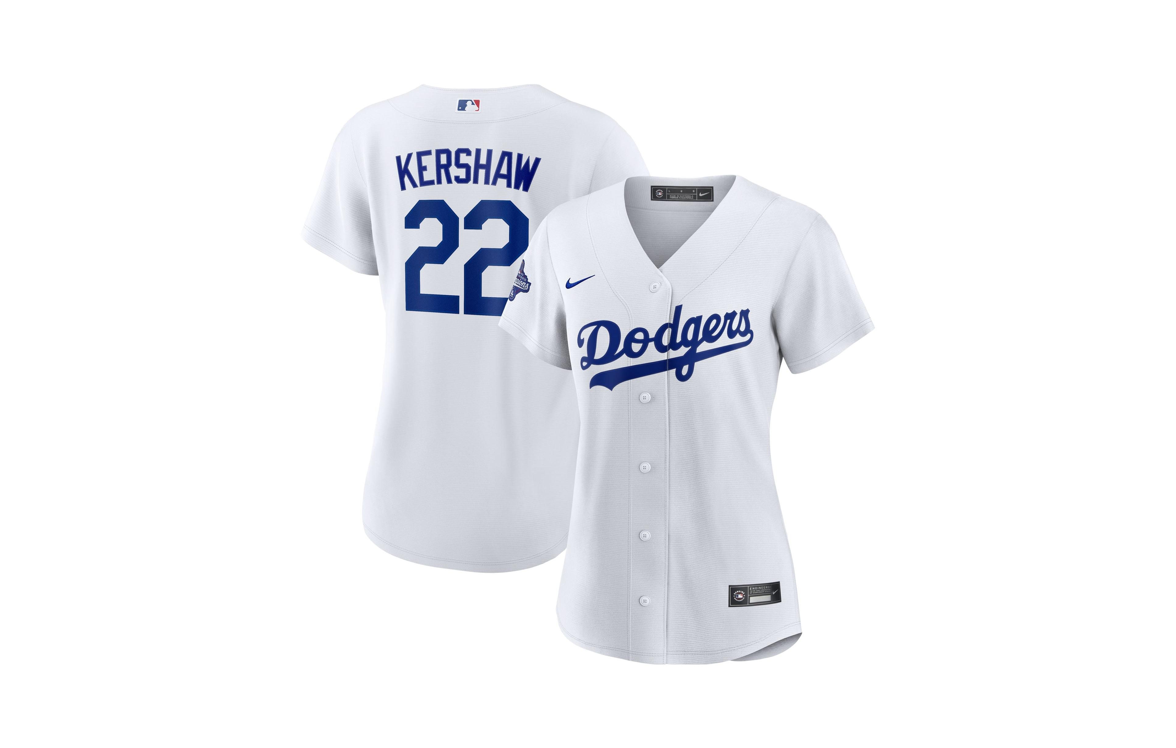 Nike Women's Clayton Kershaw White Los Angeles Dodgers Home 2025 World Series Champions Replica Jersey