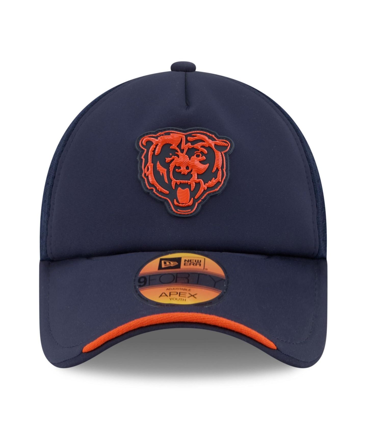 Детская кепка New Era Navy Chicago Bears 2026 Sideline Apex 9FORTY Adjustable Trucker Hat — фото 2