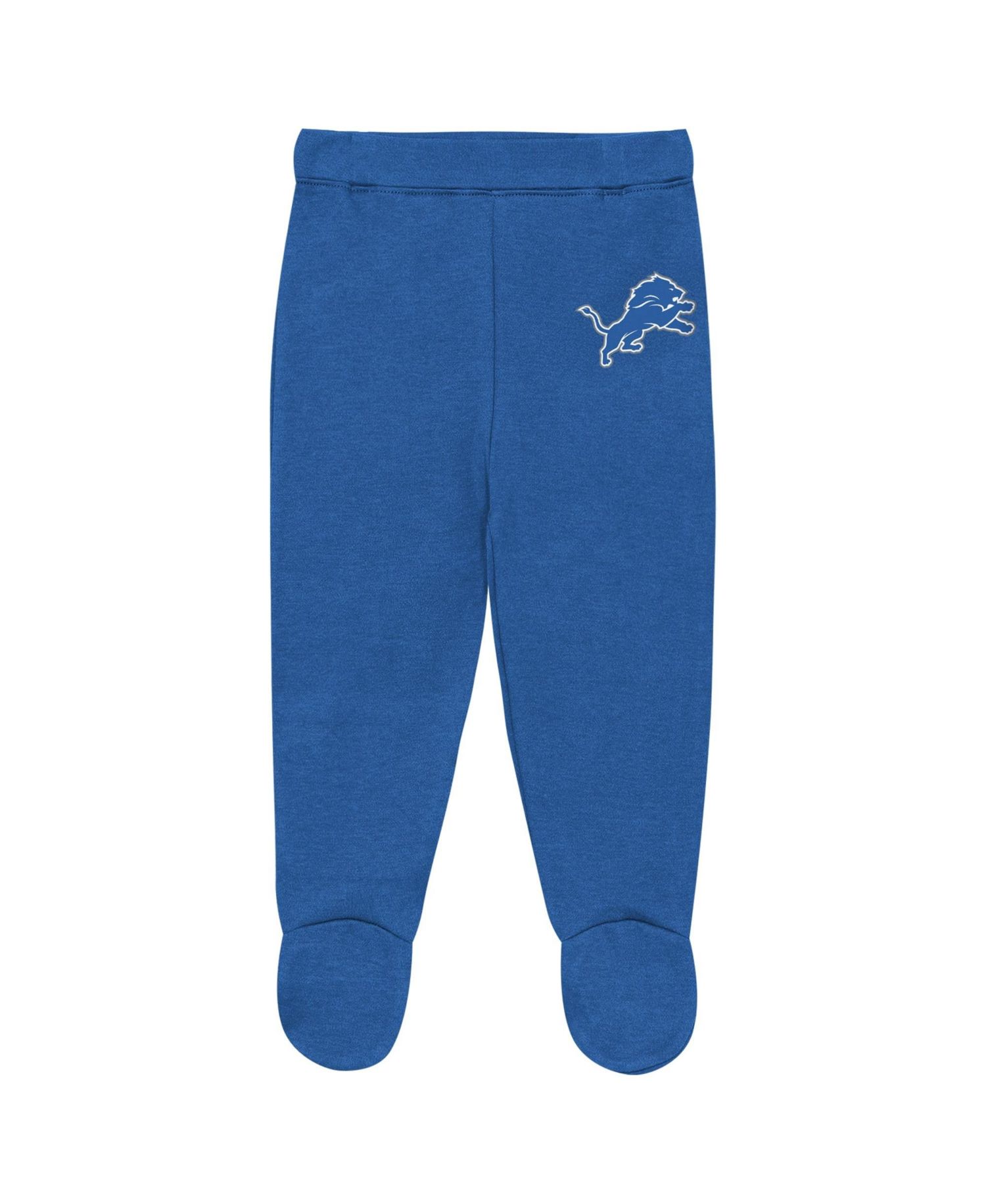 Baby Boys and Girls Heather Gray Detroit Lions Huddles & Giggles 3-Piece Pant and Hat Set