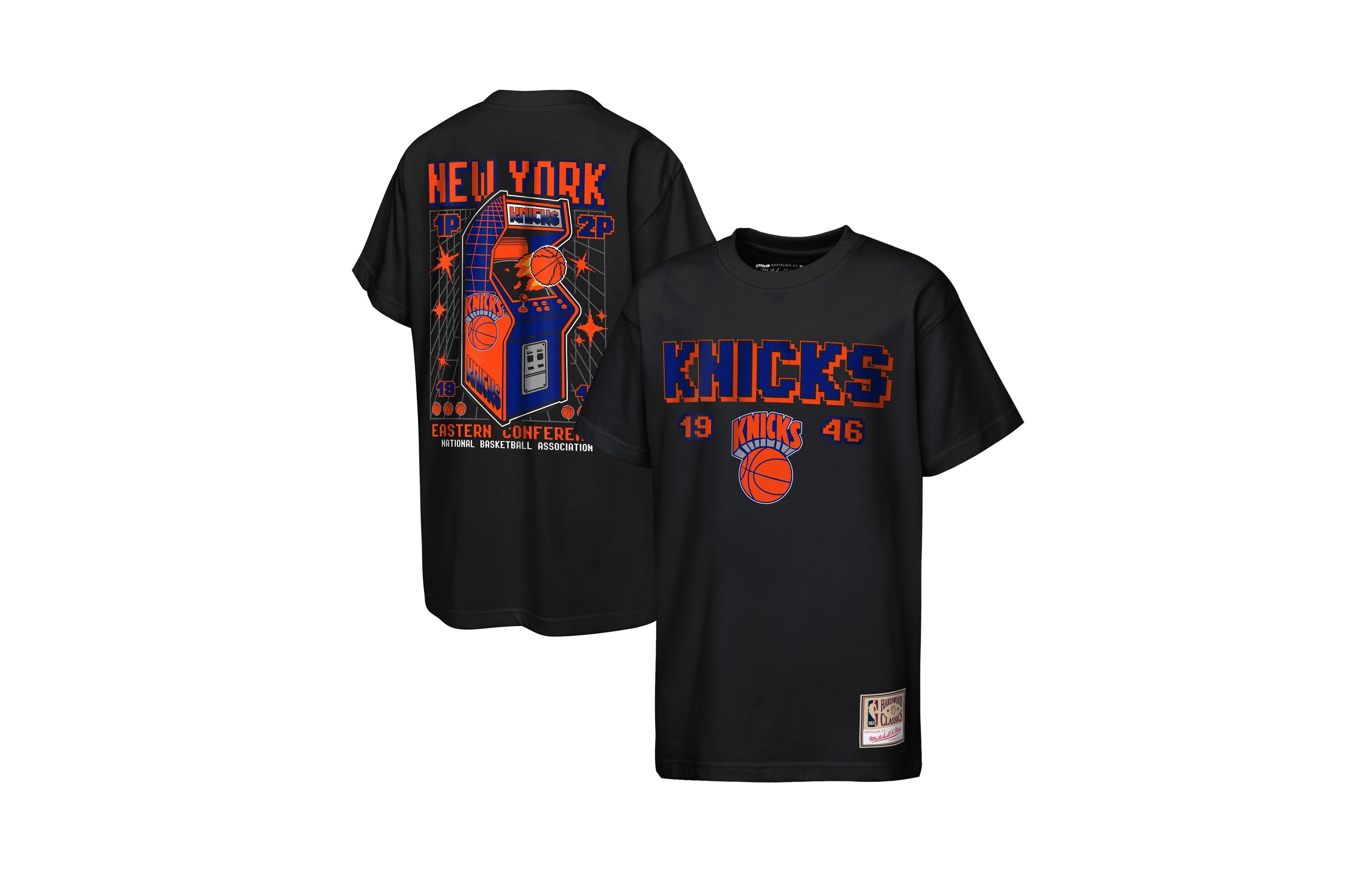Mitchell & Ness Big Boys and Girls Black New York Knicks Arcade T-Shirt
