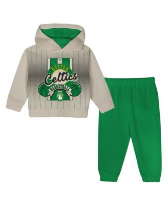 Toddler Cream/Kelly Green Boston Celtics Retro Roots Oversized Pullover Hoodie & Pants Set