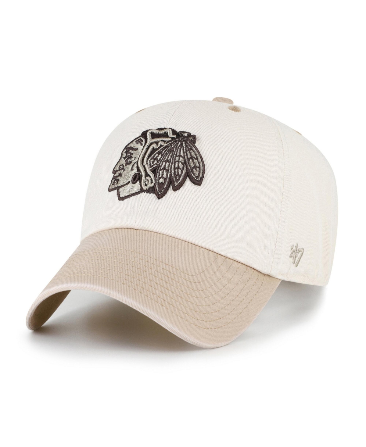'47 Brand Men's Natural/Tan Chicago Blackhawks Neutral Terrain Clean Up Adjustable Hat