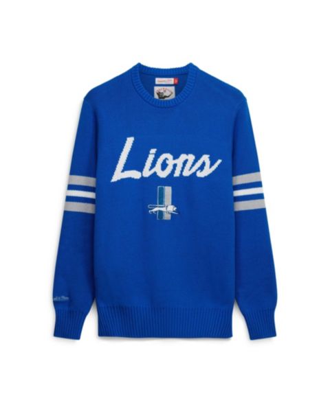 Мужской свитер Mitchell & Ness Blue Detroit Lions Head Coach