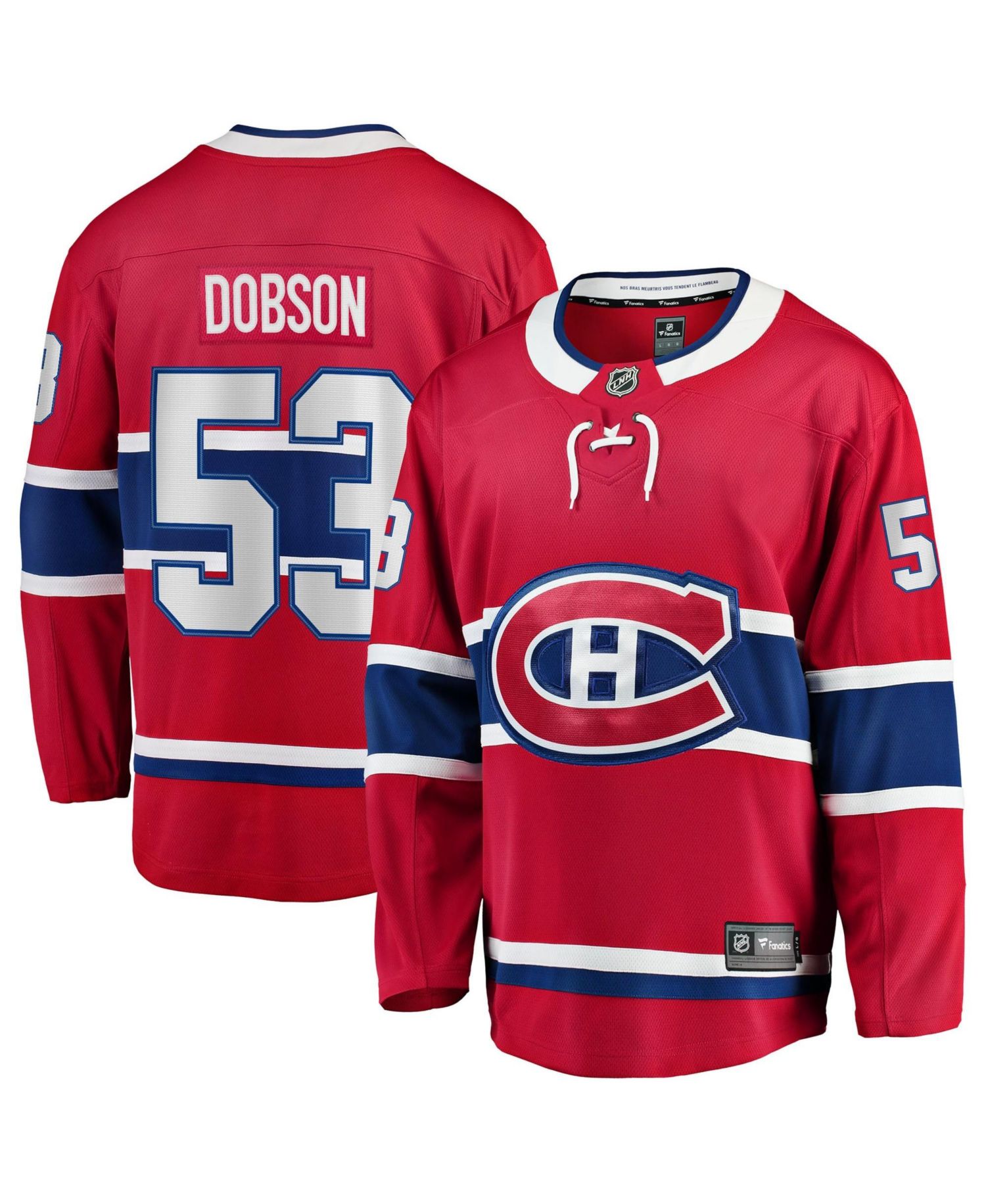 Men's Noah Dobson Red Montreal Canadiens Home Breakaway Jersey