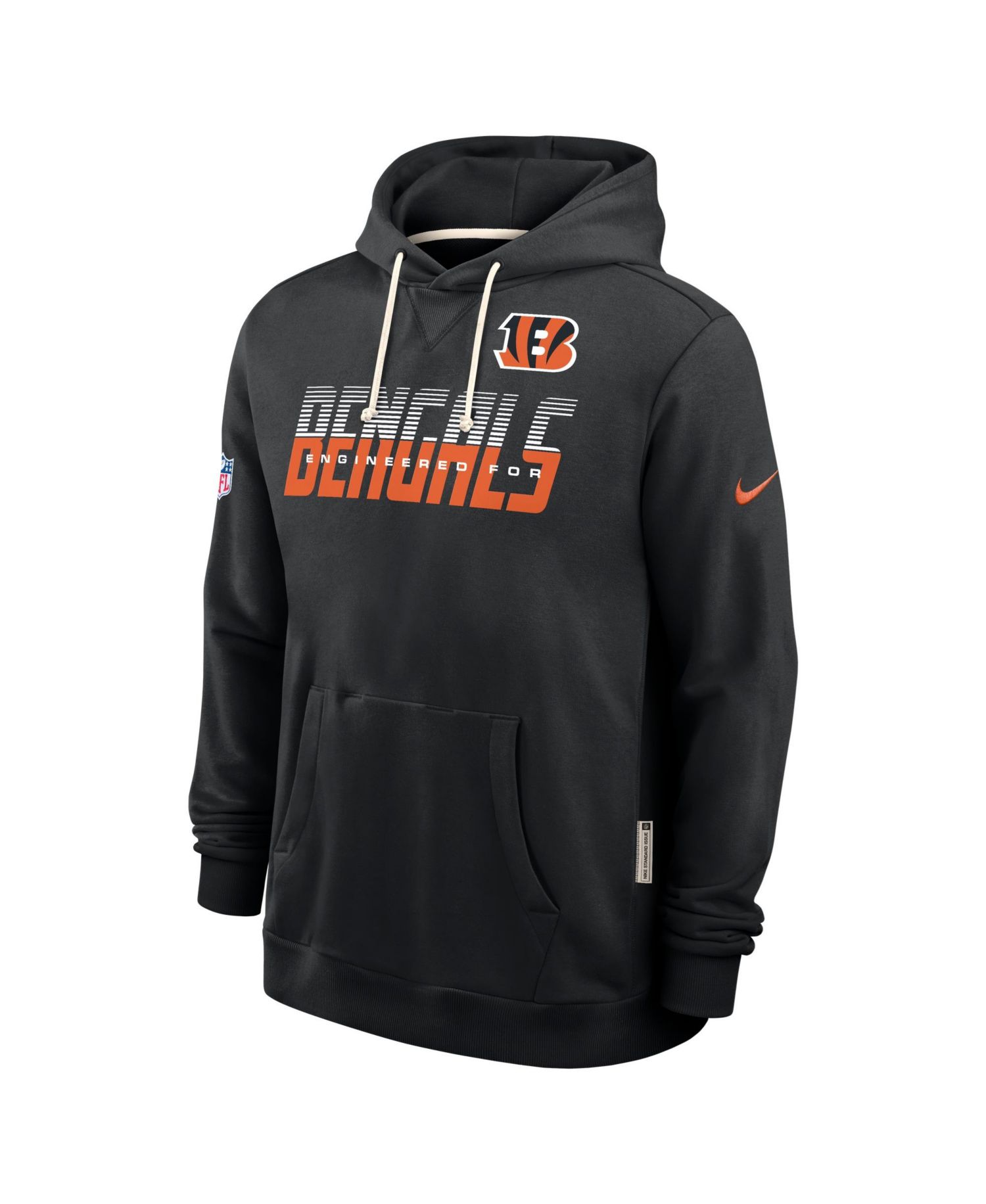 Men's Black Cincinnati Bengals Sideline Standard Issue Top Prospect Dri-FIT Hoodie