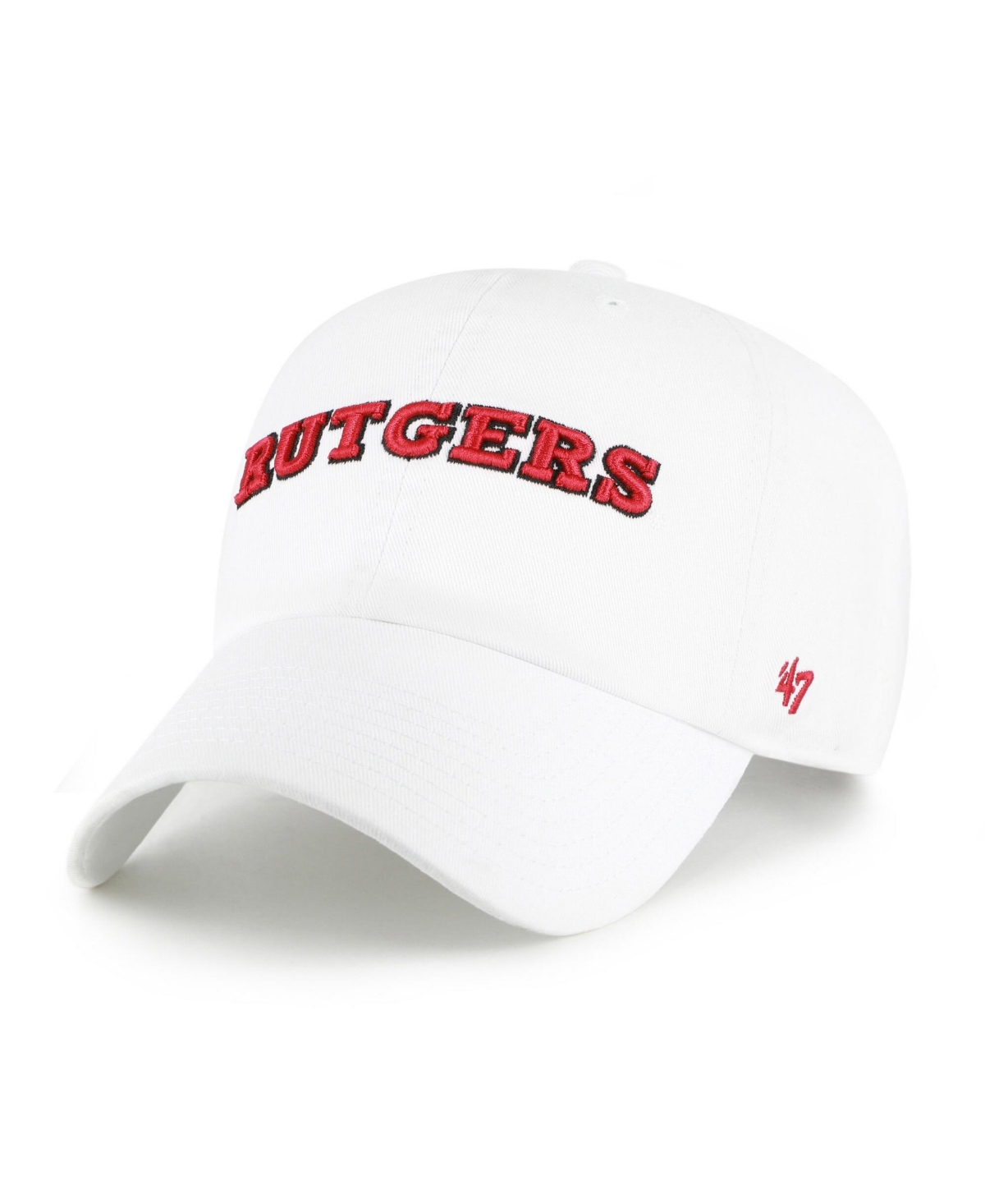 '47 Brand Men's and Women's Rutgers Scarlet Knights White Clean Up Adjustable Hat