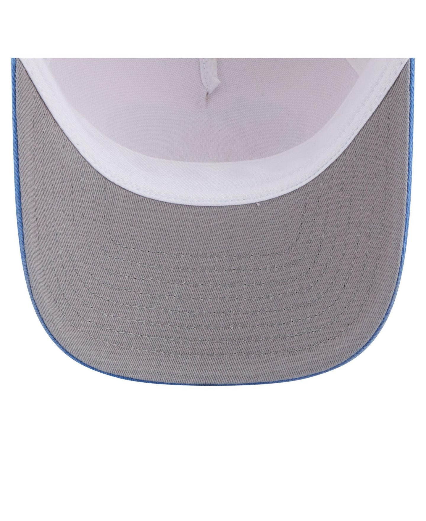 Мужская кепка New Era Stone/Royal Kentucky Wildcats Frayed Patch 9FORTY M-Crown A-Frame Trucker Adjustable Hat — фото 5
