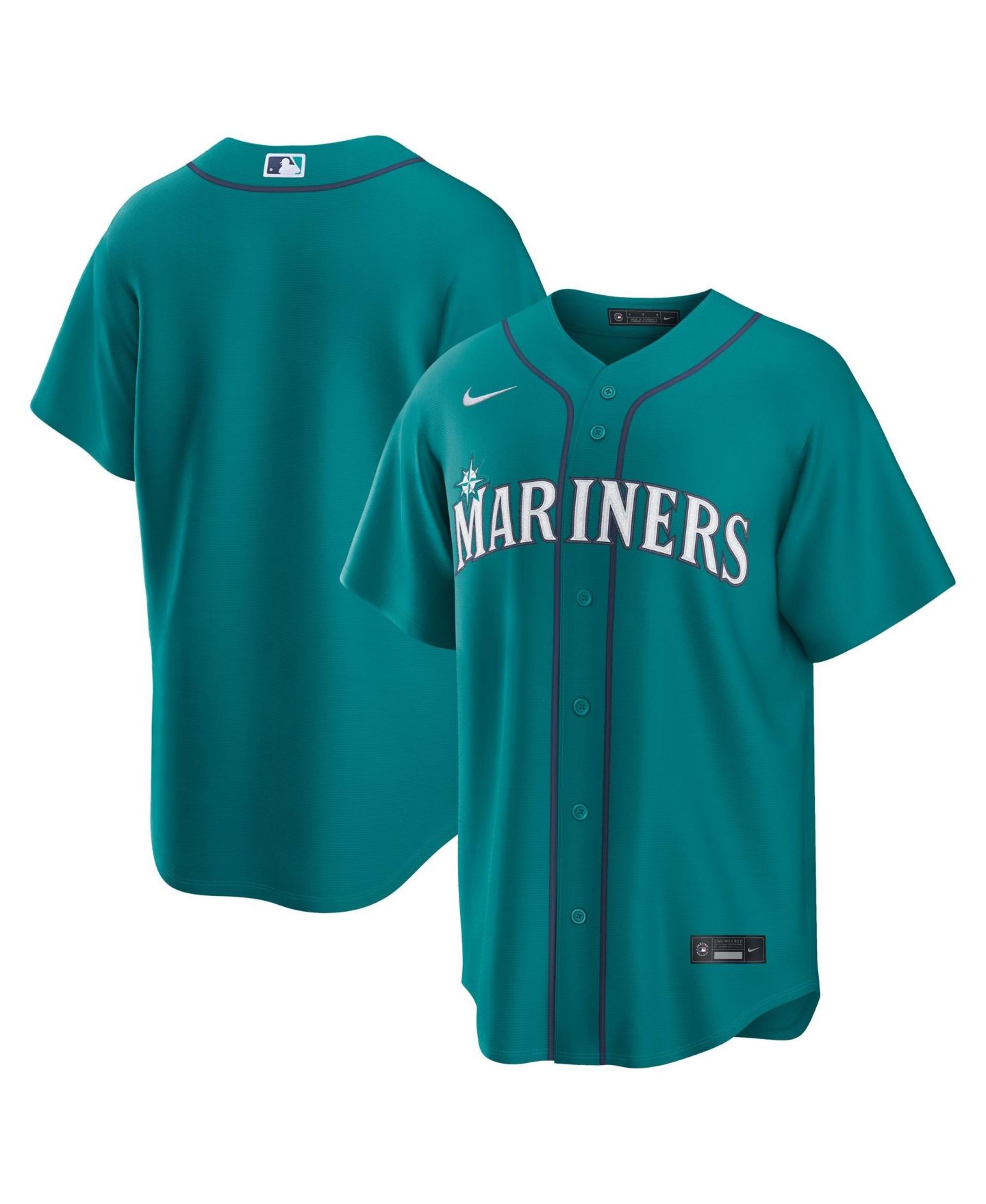 Мужской топ Nike Teal Seattle Mariners Alternate Replica Jersey, цвет: Бирюзовый — фото 1