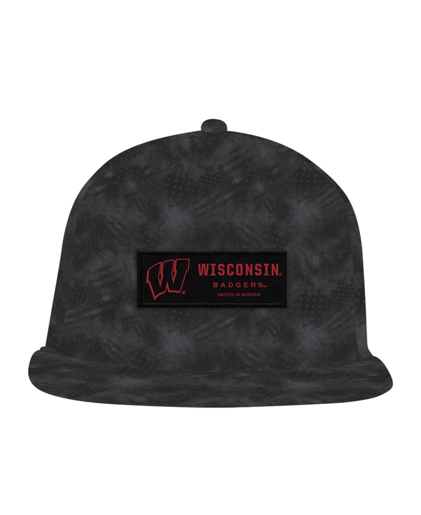 Мужская кепка Under Armour Charcoal Wisconsin Badgers Freedom Collection ArmourFuse Snapback Hat — фото 2