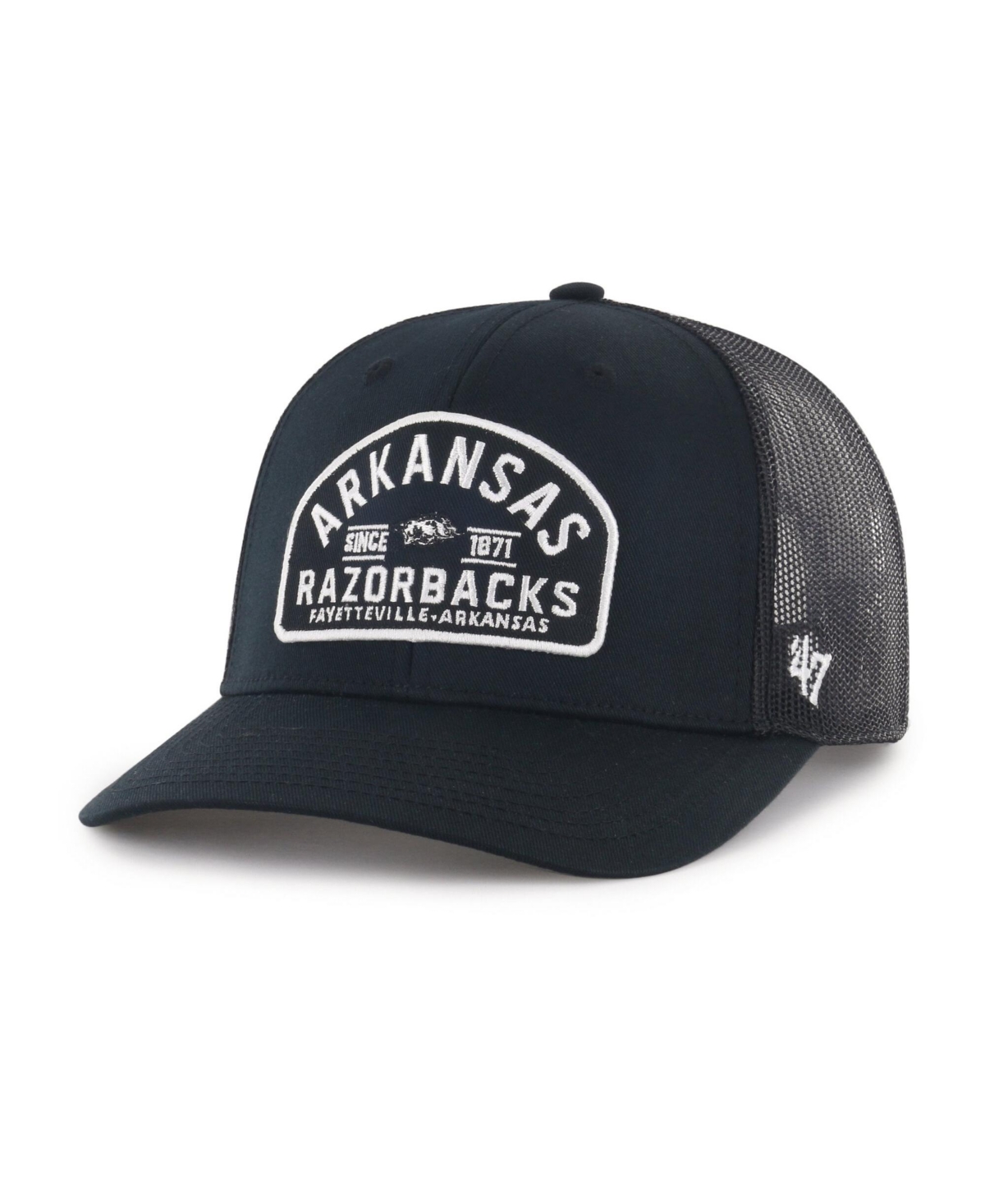 '47 Brand Men's Black Arkansas Razorbacks Leland Trucker Adjustable Hat