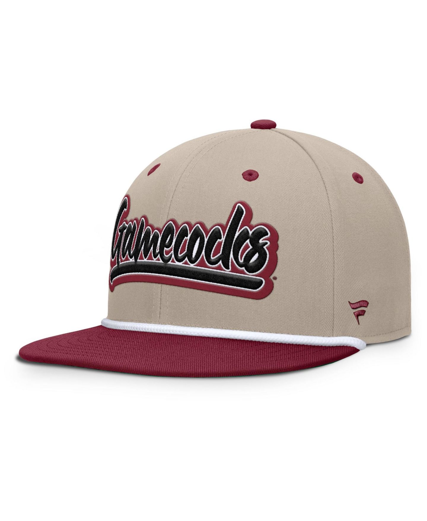 Мужская кепка Fanatics Khaki/Garnet South Carolina Gamecocks Colt Fitted Hat — фото 1