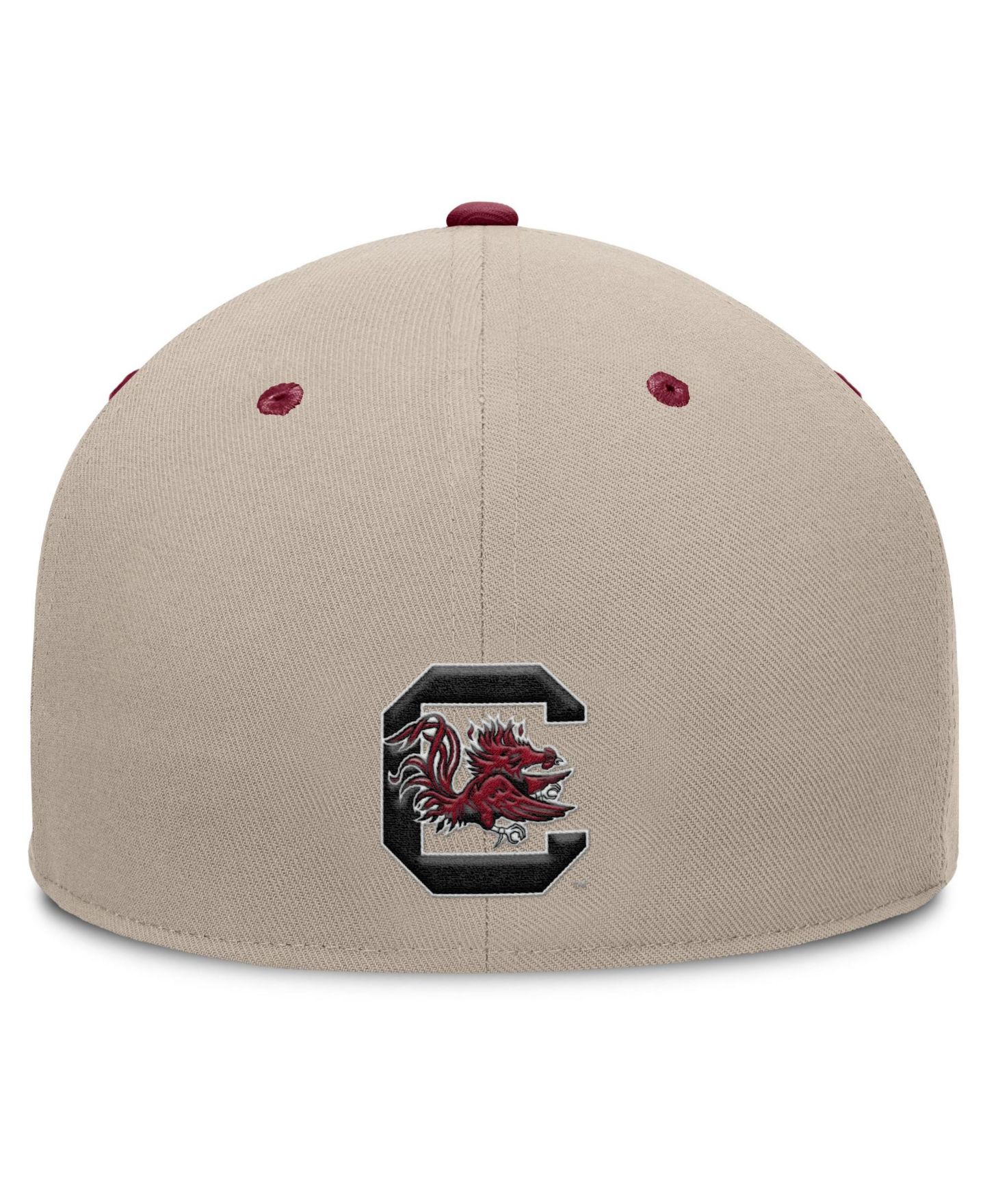 Мужская кепка Fanatics Khaki/Garnet South Carolina Gamecocks Colt Fitted Hat — фото 2