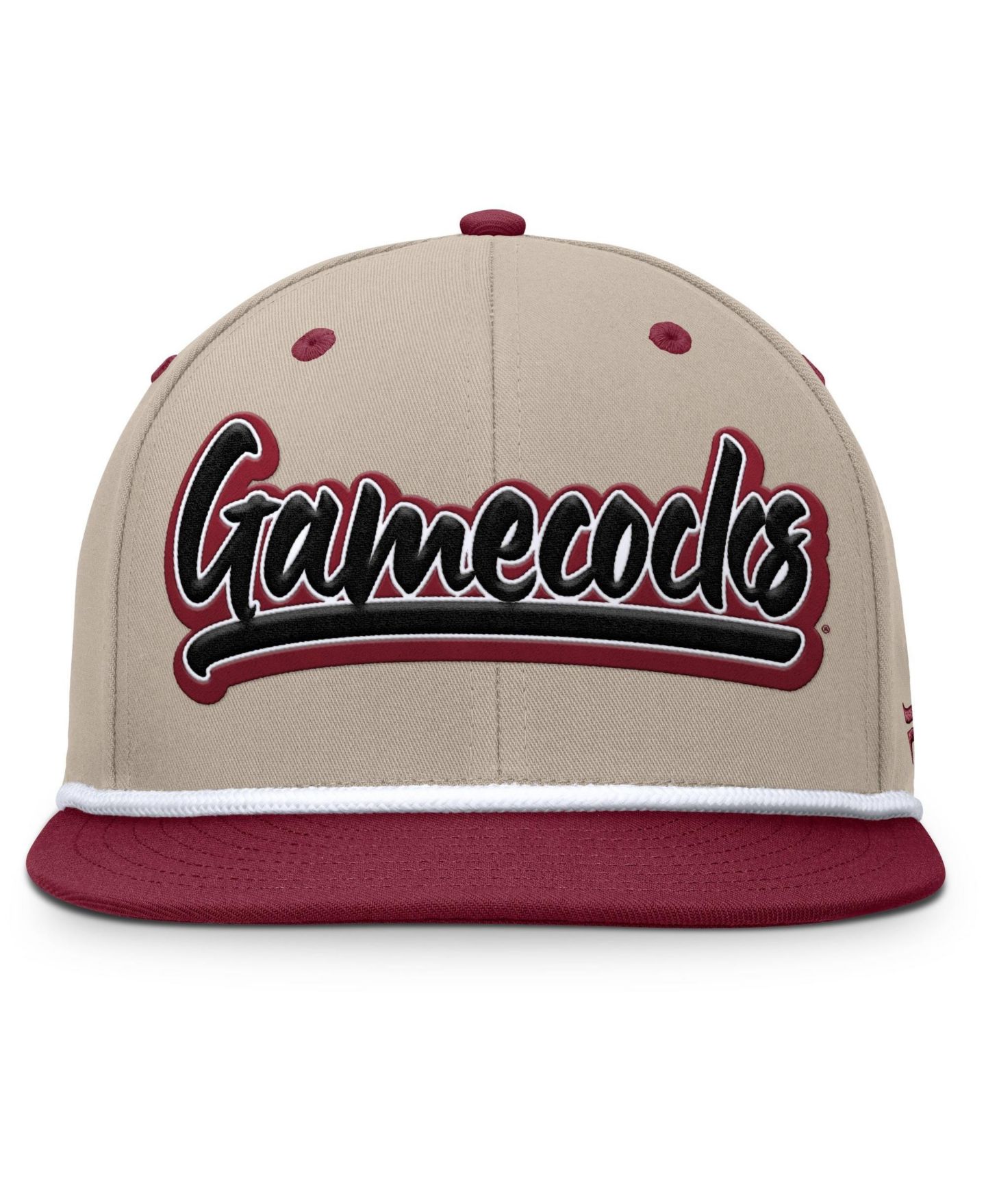 Мужская кепка Fanatics Khaki/Garnet South Carolina Gamecocks Colt Fitted Hat — фото 3