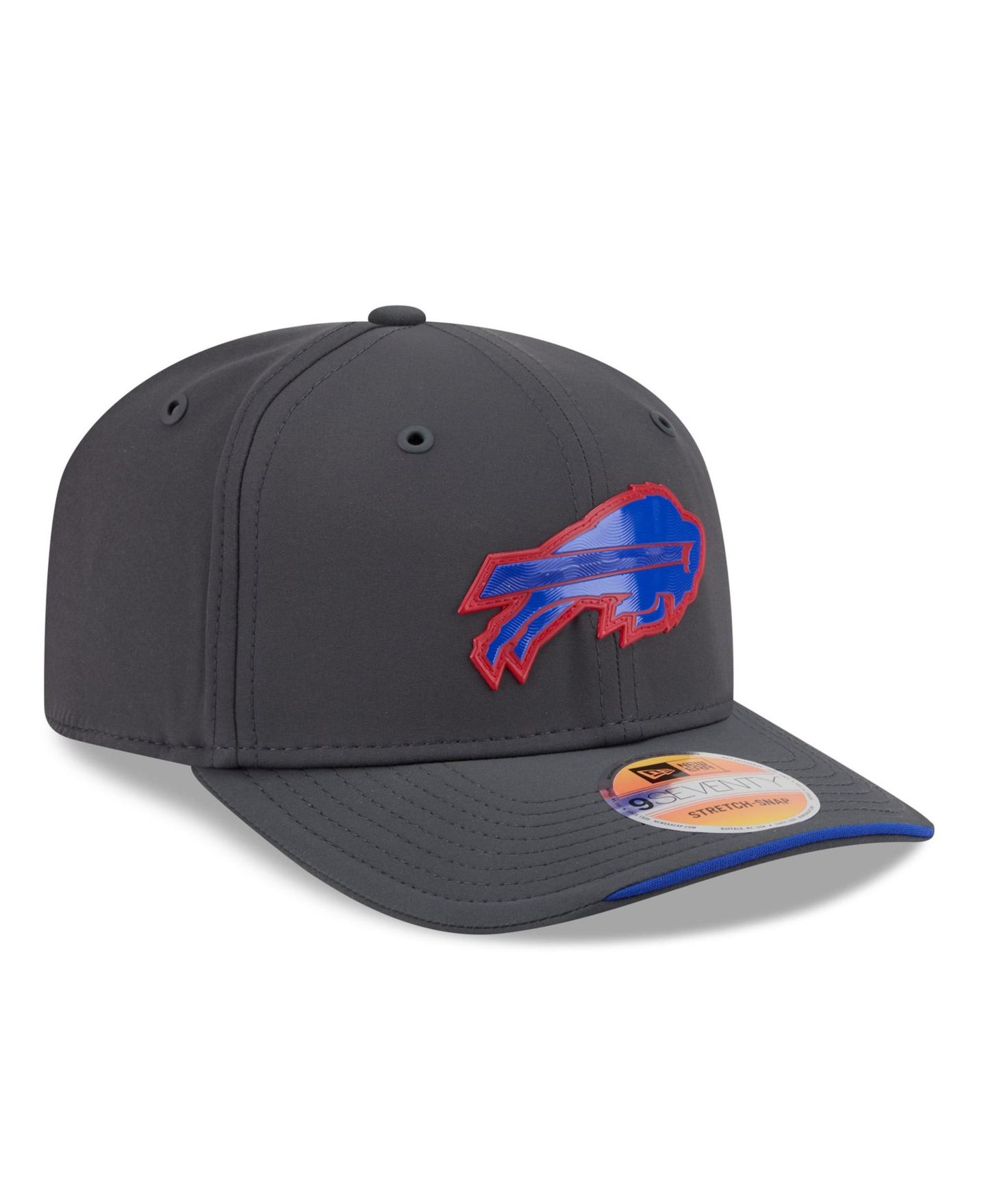 Мужская кепка New Era Gray Buffalo Bills 2026 Sideline Alternate 9SEVENTY Adjustable Hat — фото 3