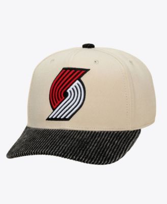 Men's Cream/Black Portland Trail Blazers Washed Corduroy Pro Crown Snapback Hat