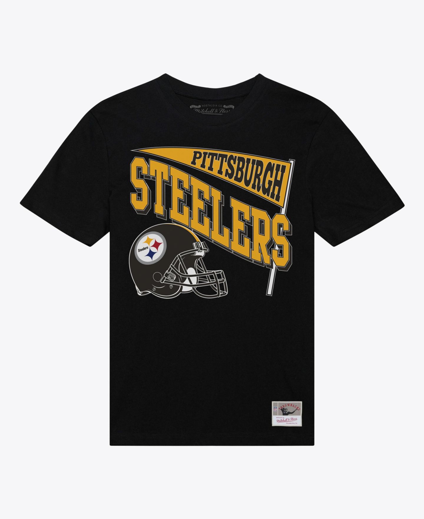 Женская футболка Mitchell & Ness Black Pittsburgh Steelers Team Dynamic Boyfriend — фото 3