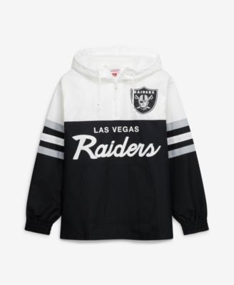 Men's  Black Las Vegas Raiders Head Coach Anorak Quarter-Zip Windbreaker Jacket
