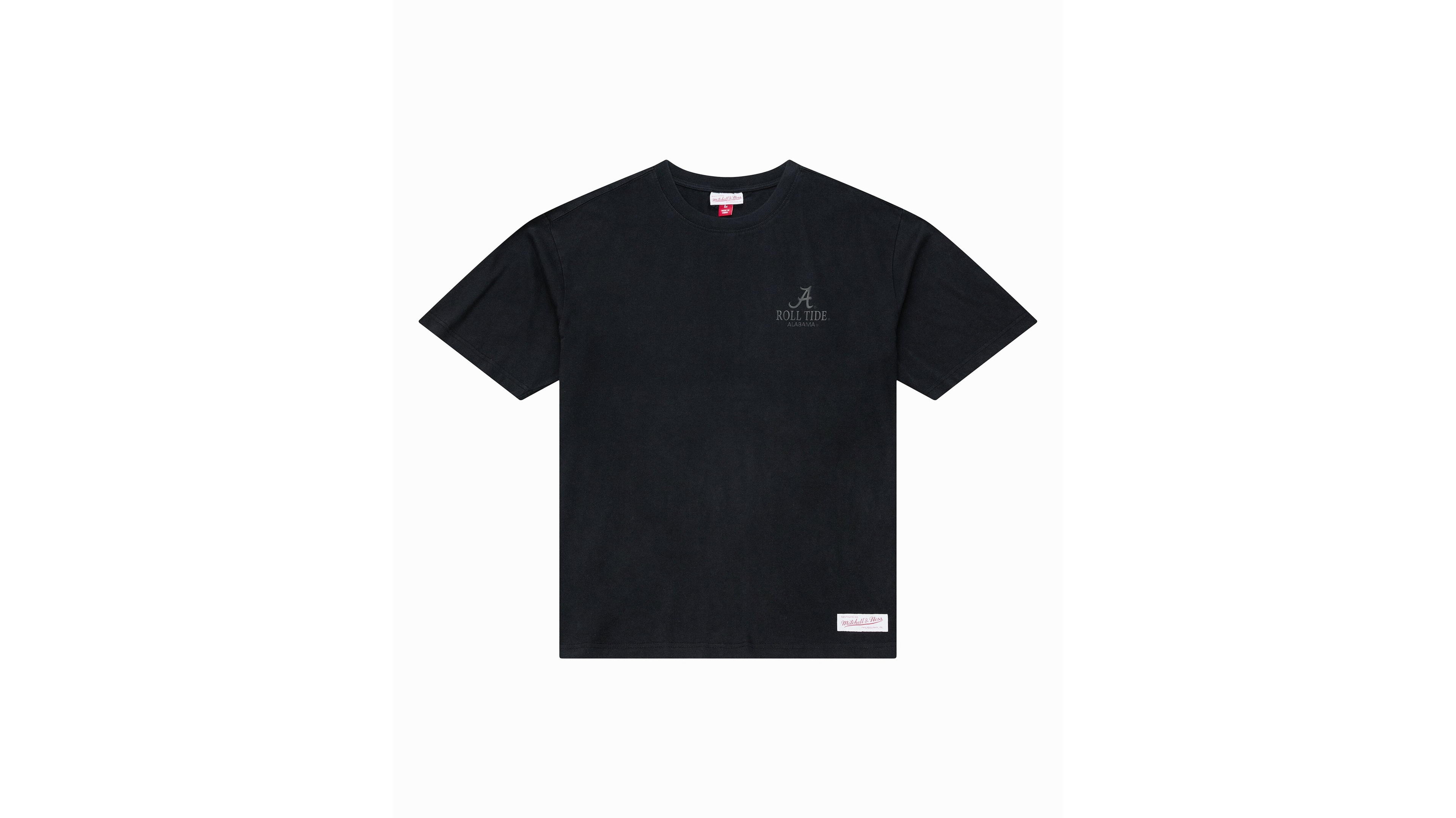 Mitchell & Ness Men's Black Alabama Crimson Tide Monochrome Icon T-Shirt