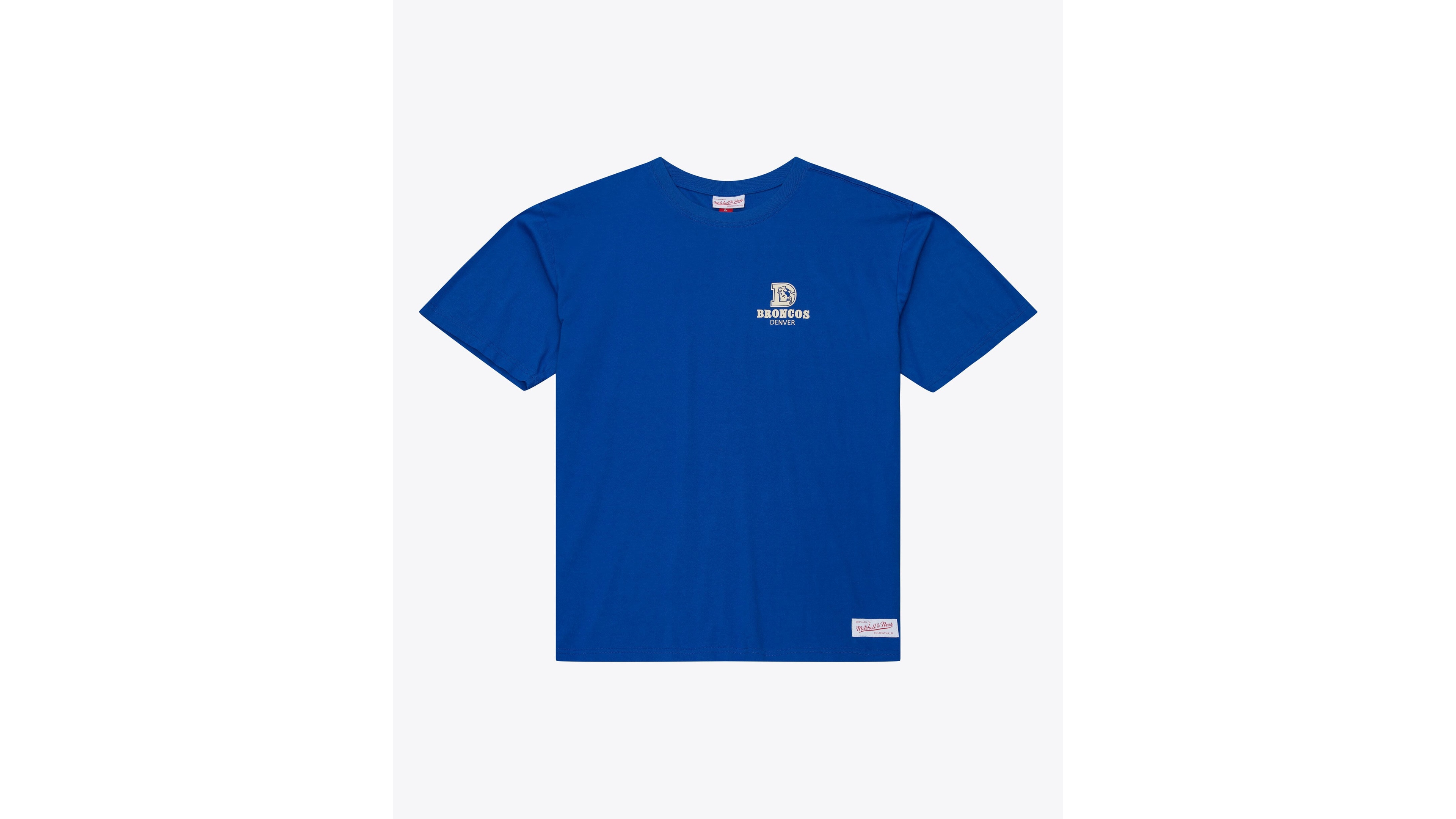 Mitchell & Ness Men's Royal Denver Broncos Core Essentials Micro Logo T-Shirt