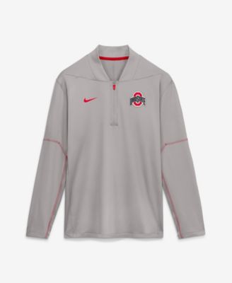 Men's Gray Ohio State Buckeyes 2026 Sideline Midweight Half-Zip Dri-FIT Pullover