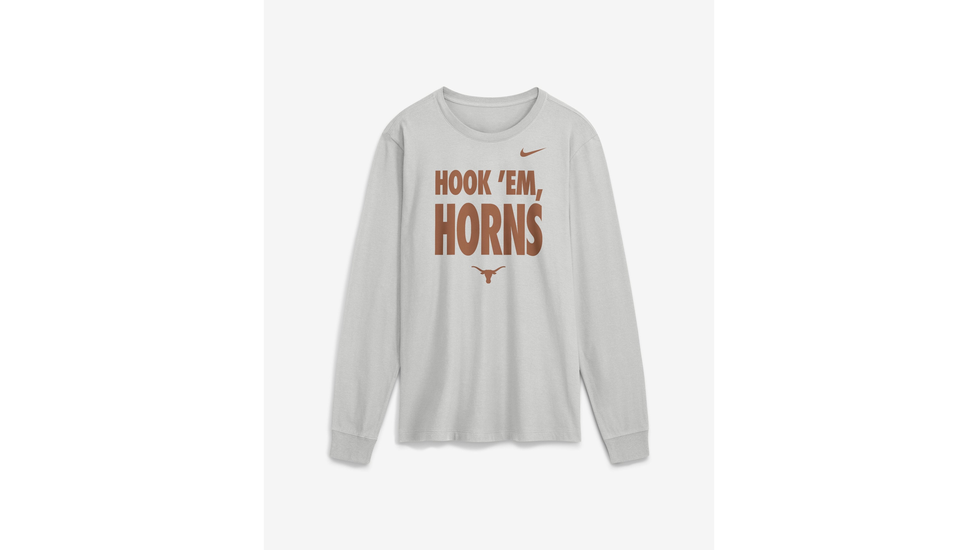 Nike Men's Gray Texas Longhorns 2026 Sideline Slogan Dri-fit Long Sleeve T-Shirt