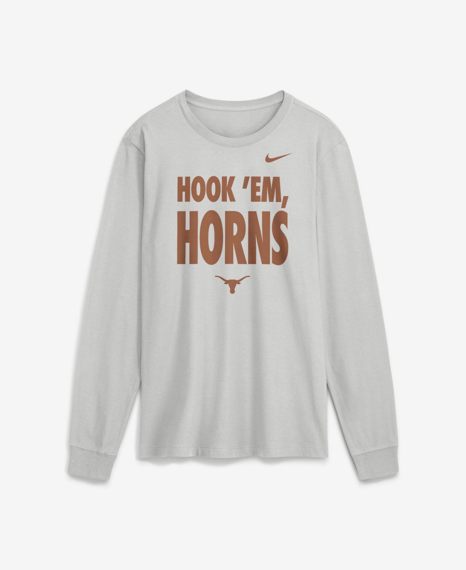 Men's Gray Texas Longhorns 2026 Sideline Slogan Dri-FIT Long Sleeve T-Shirt