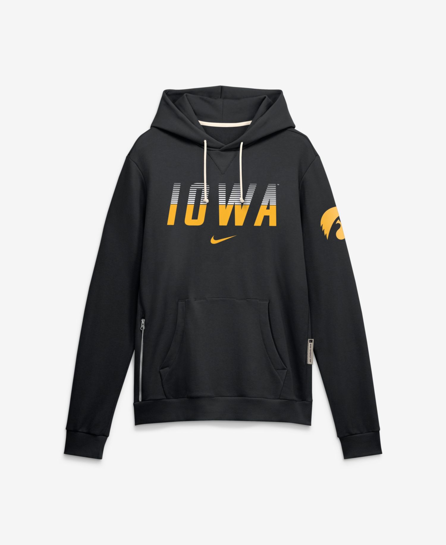 Men's Black Iowa Hawkeyes 2026 Sideline Standard Issue Dri-FIT Hoodie