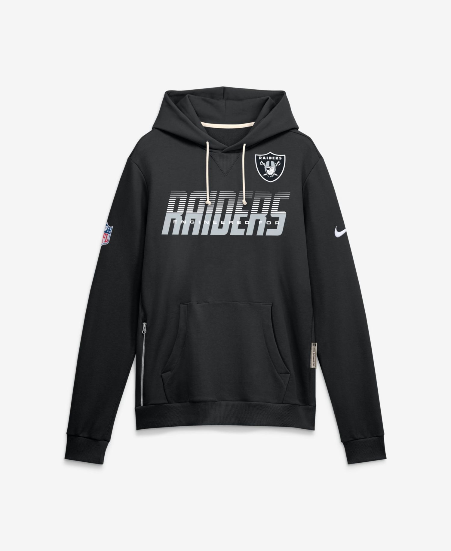 Men's Black Las Vegas Raiders Sideline Standard Issue Top Prospect Dri-FIT Hoodie