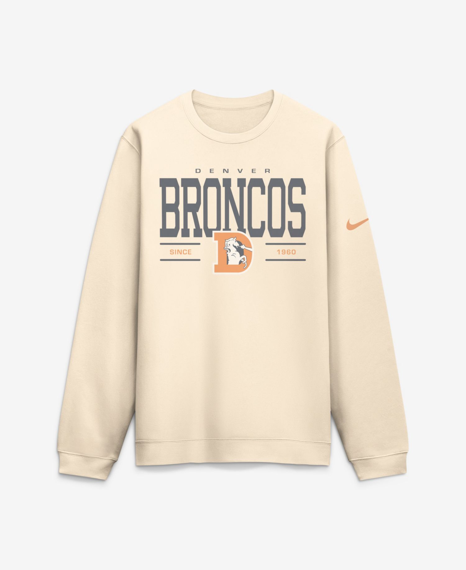 Men's Natural Denver Broncos Always Reppin' Club Sweatshirt