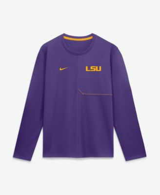 Men's Purple LSU Tigers 2026 Sideline Coaches UV Dri-FIT Long Sleeve Shirt