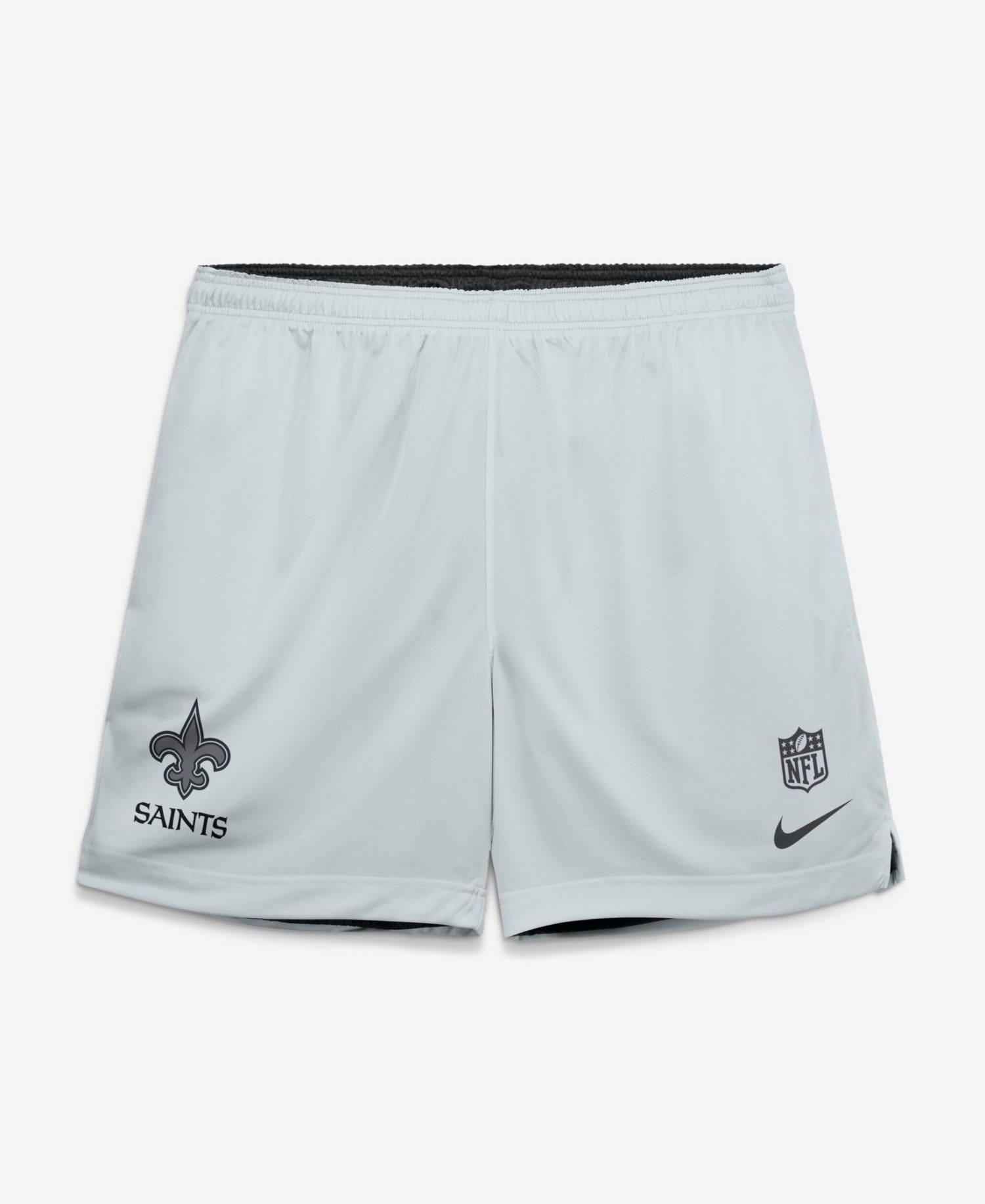 Men's Black/Platinum New Orleans Saints Sideline Standard Issue Dri-FIT Reversible Shorts