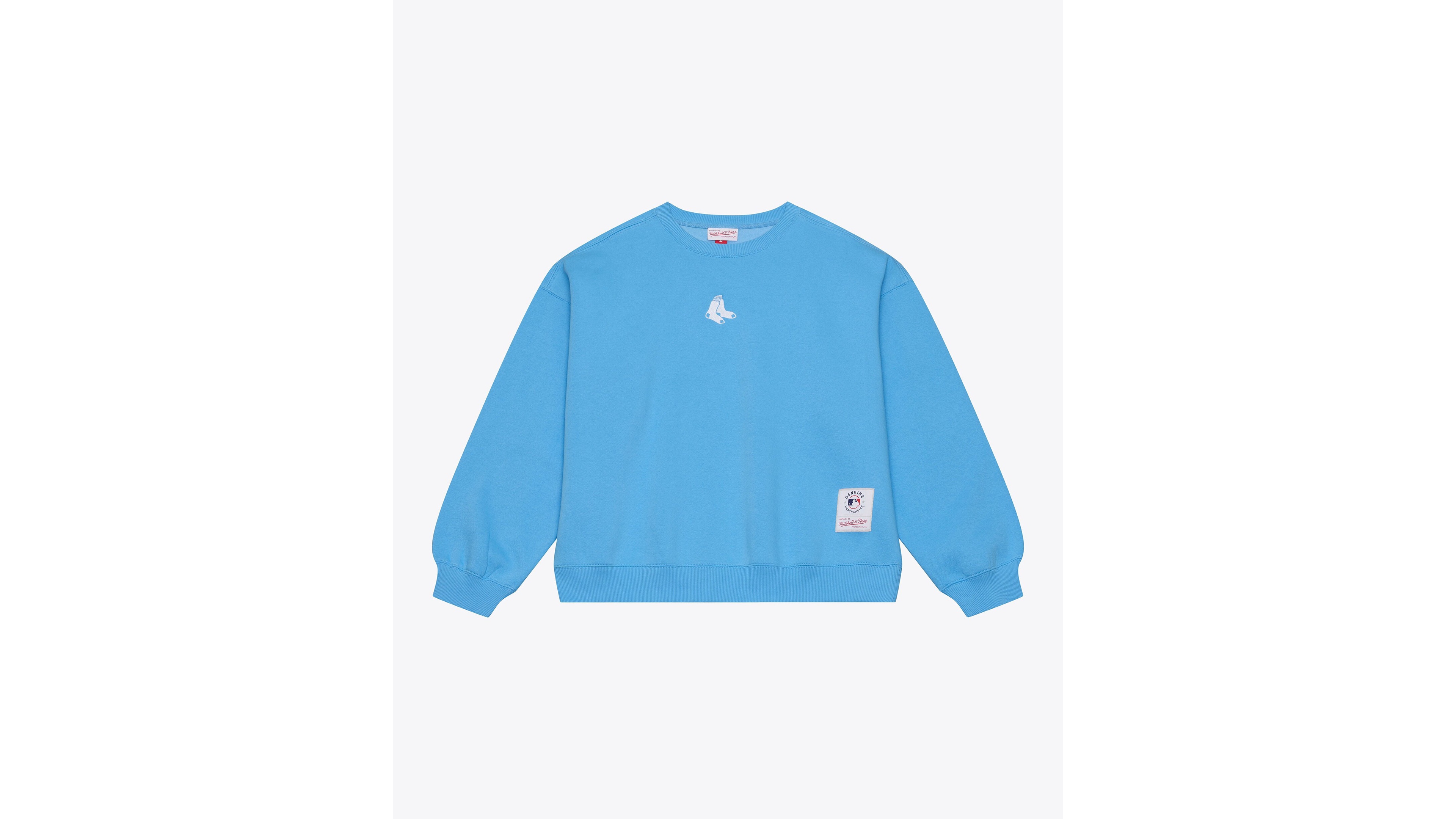 Mitchell & Ness Men's Light Blue Boston Red Sox Insignia Fleece Sweatshirt
