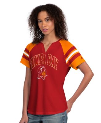 Women's  Red Tampa Bay Buccaneers Game On Notch Neck Raglan T-Shirt