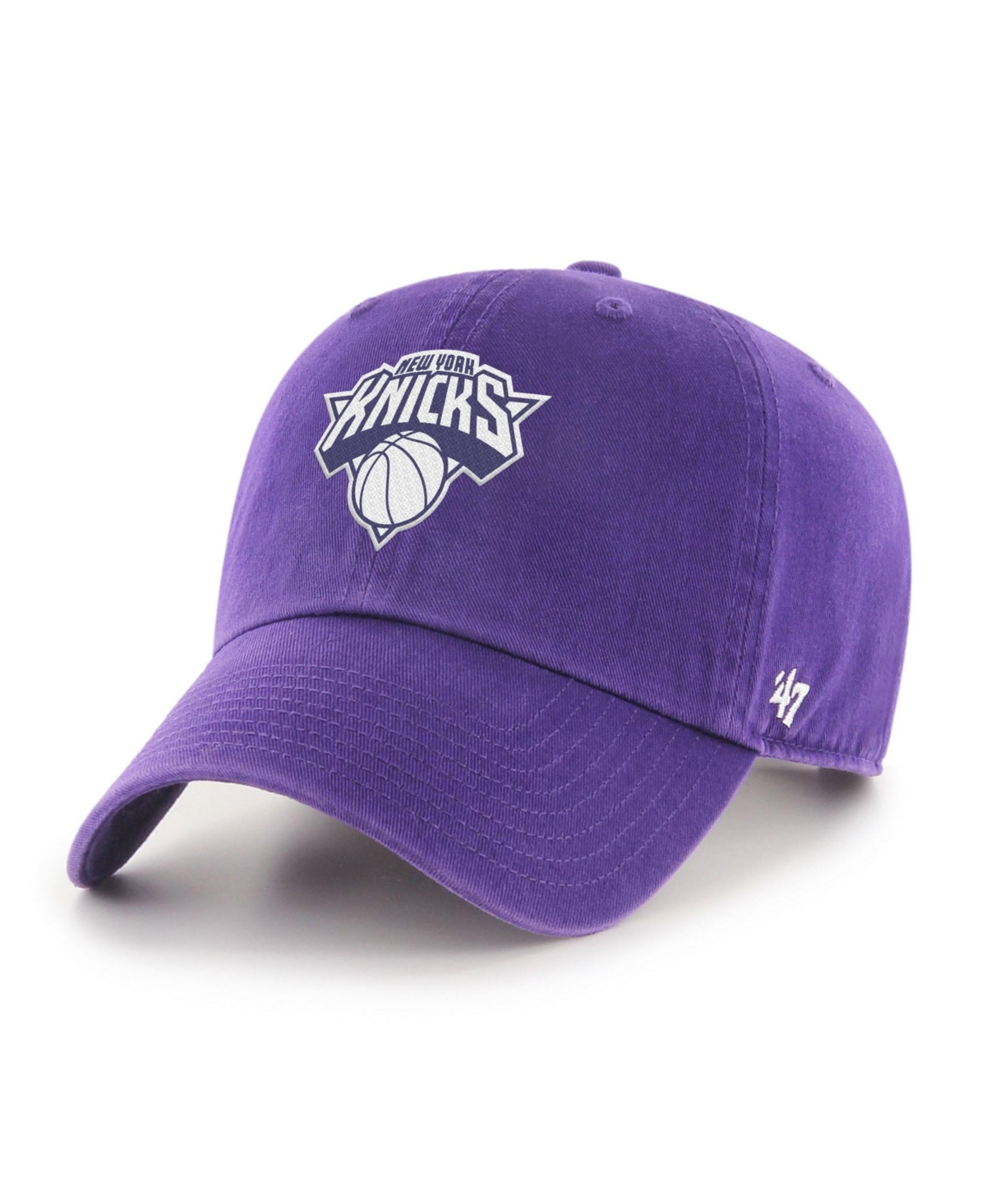 '47 Brand Men's and Women's Purple New York Knicks Color Pack Clean Up Adjustable Hat - Purple
