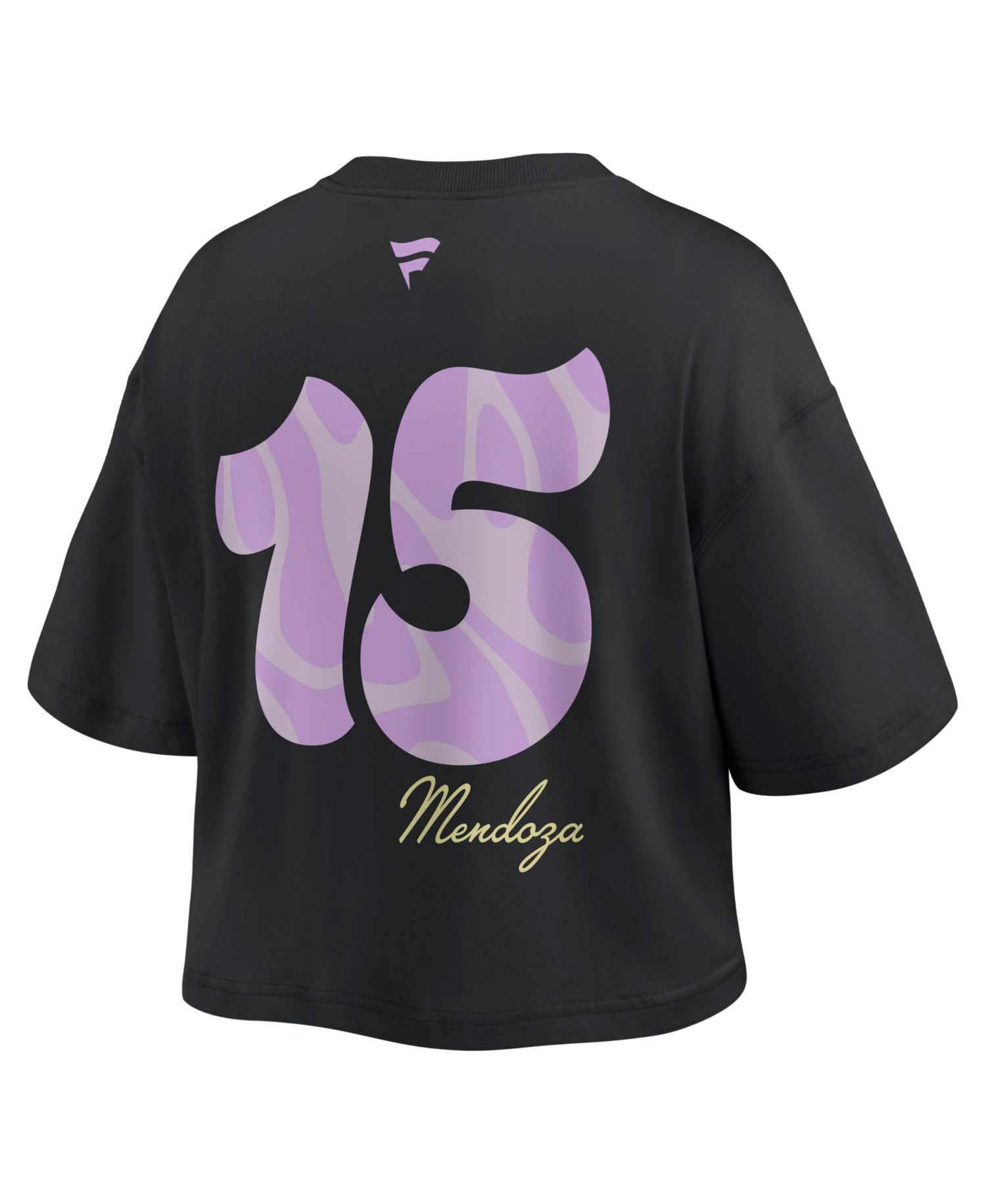 Women's Fernando Mendoza Black Las Vegas Raiders Fashion Cropped T-Shirt